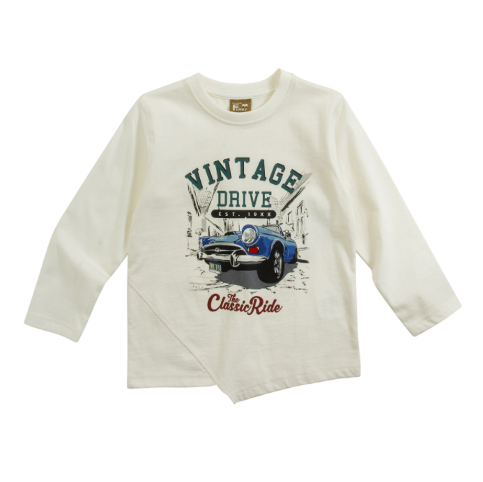 Funky Μπλούζα μ/μ Bebe Αγόρι Εκρού