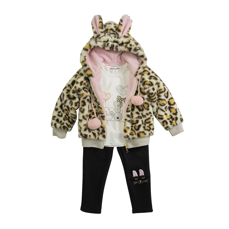 Funky Σετ Γουνάκι-Μπλούζα-Παντελόνι μ/μ Bebe