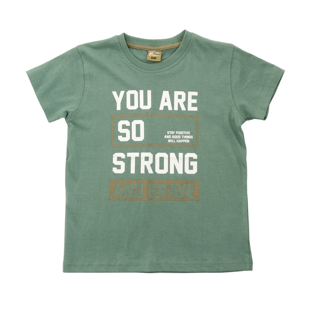 Μπλούζα κ/μ αγόρι σε χρώμα fern