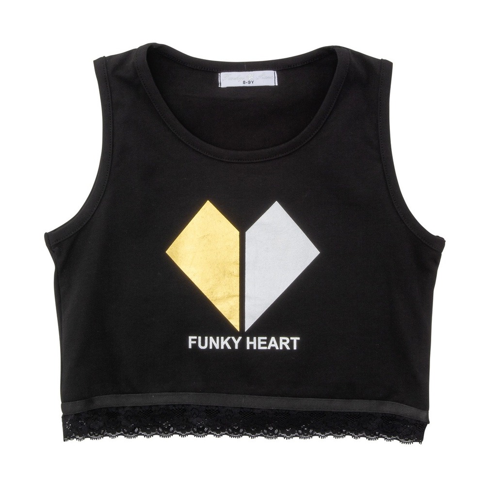 Μπλούζα αμάνικη για κορίτσι σε χρώμα μαύρο