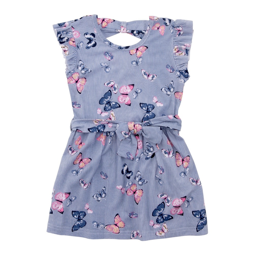 Funky Φόρεμα Κορίτσι Bebe Χρώμα Λευκό με Ολόσωμο Τύπωμα