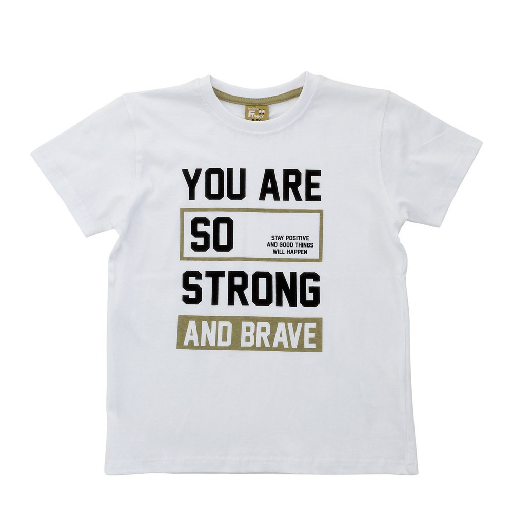 Μπλούζα κ/μ αγόρι σε χρώμα λευκό