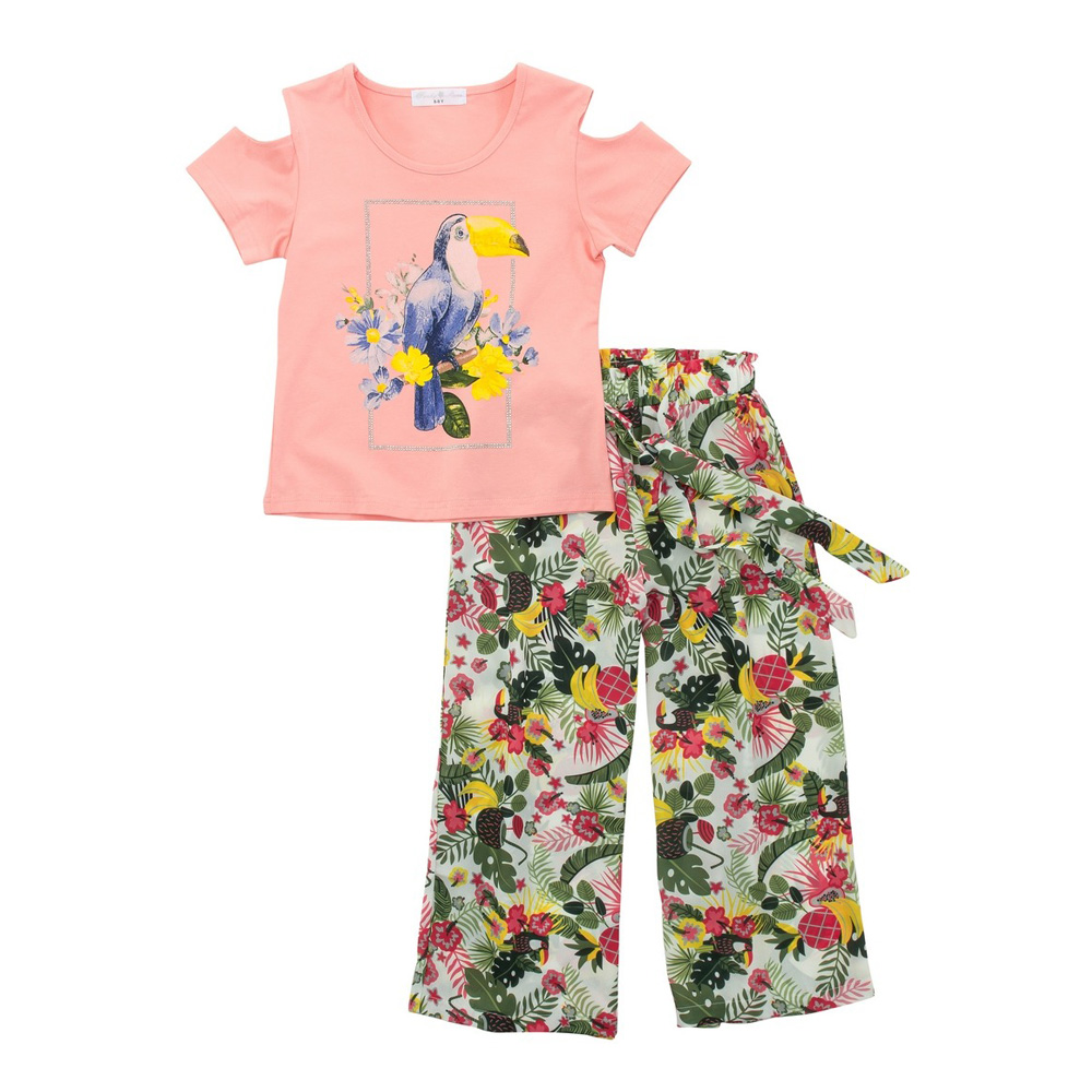 Μπλούζα & βερμούδα για κορίτσι ολόσωμο τύπωμα