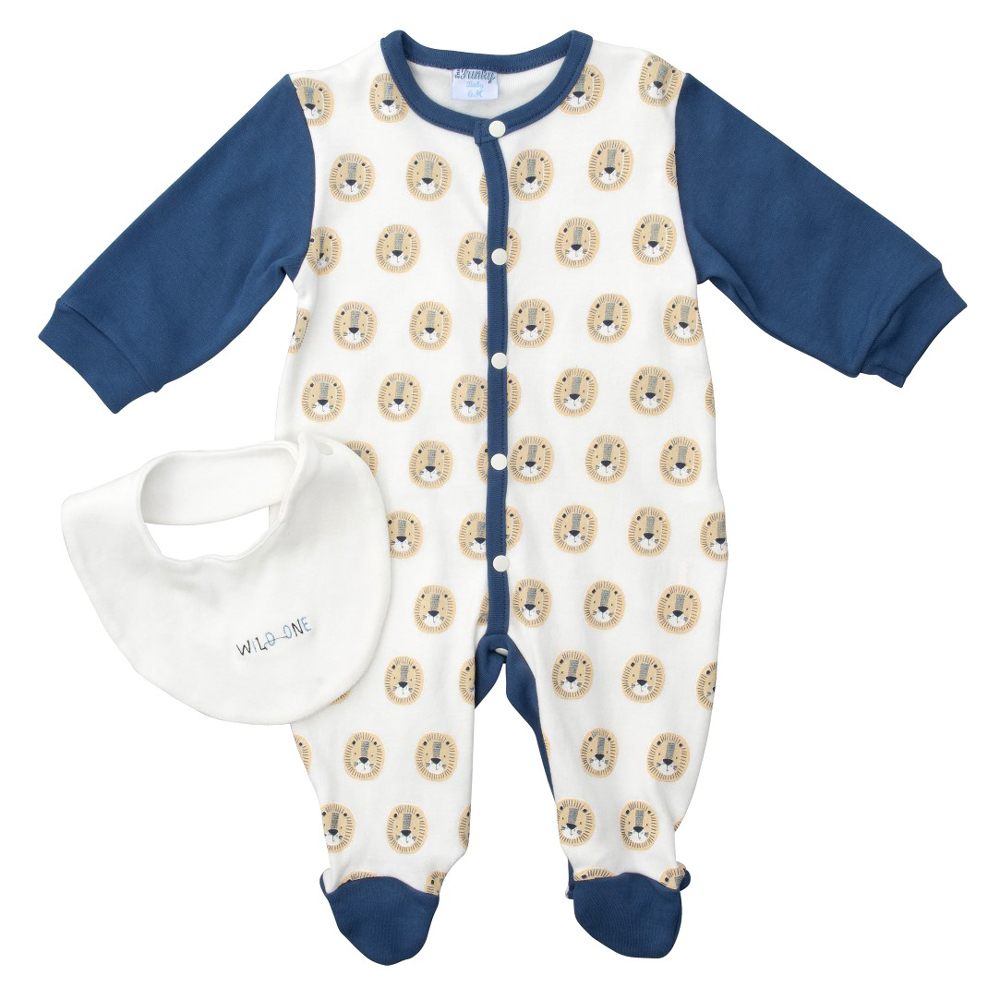 Funky Σετ Φορμάκι & Σαλιάρα μ/μ Βρεφανάπτυξη για Αγόρι Εκρού