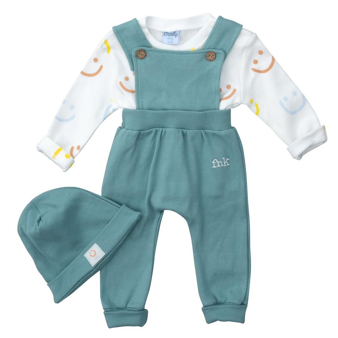 Funky Σετ Μπλούζα - Σαλοπέτα - Σκουφάκι μ/μ Βρεφανάπτυξη Μέντα