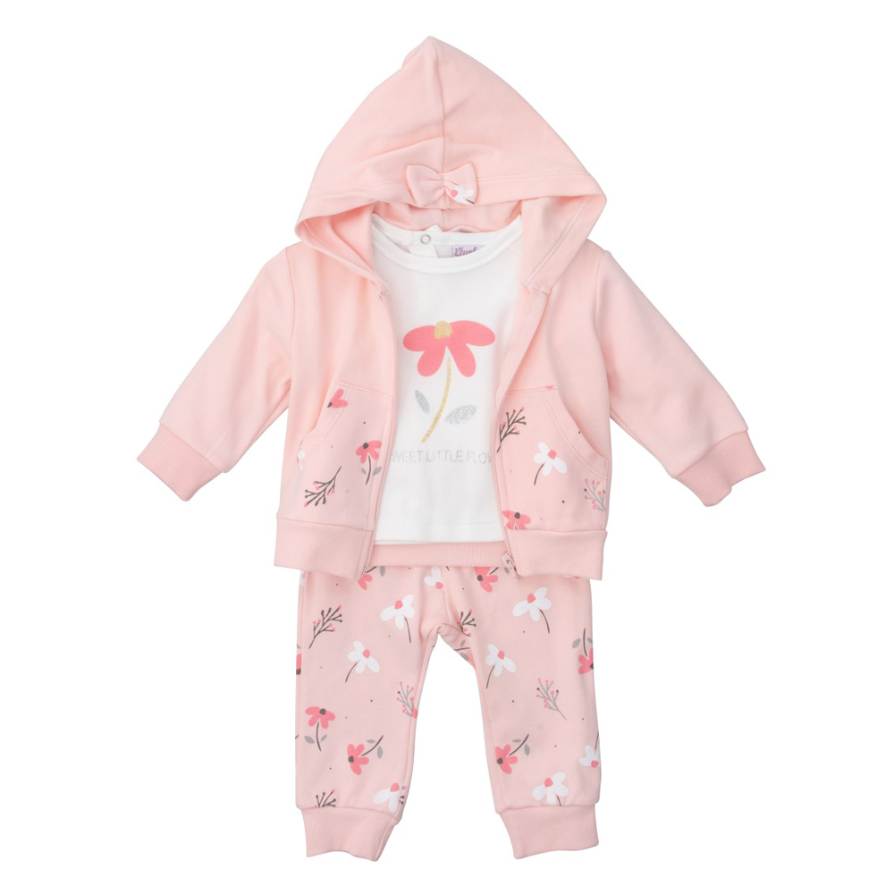 Funky Σετ 3 τμχ μ/μ Βρεφανάπτυξη για Κορίτσι Ροζ Σομόν