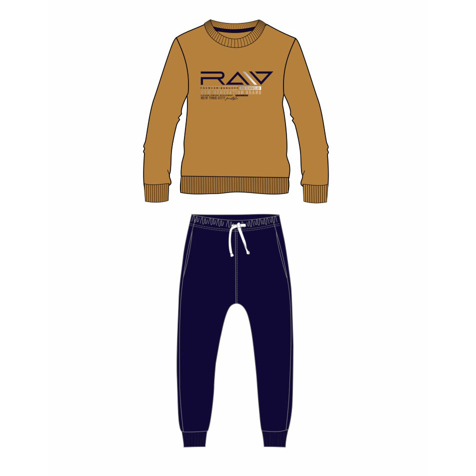 Funky Φόρμες Φούτερ Αχνούδιαστες για Αγόρι Μόκα-Μπλε