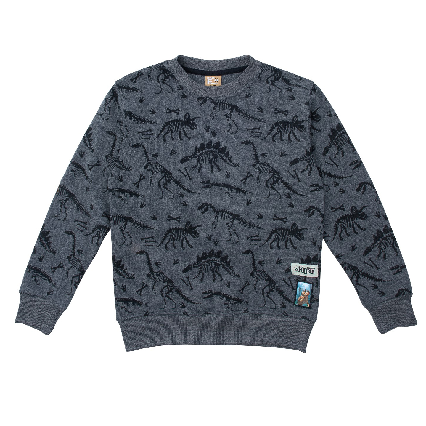 Funky Φούτερ μ/μ για Αγόρι με Τύπωμα Σκούρο Γκρι