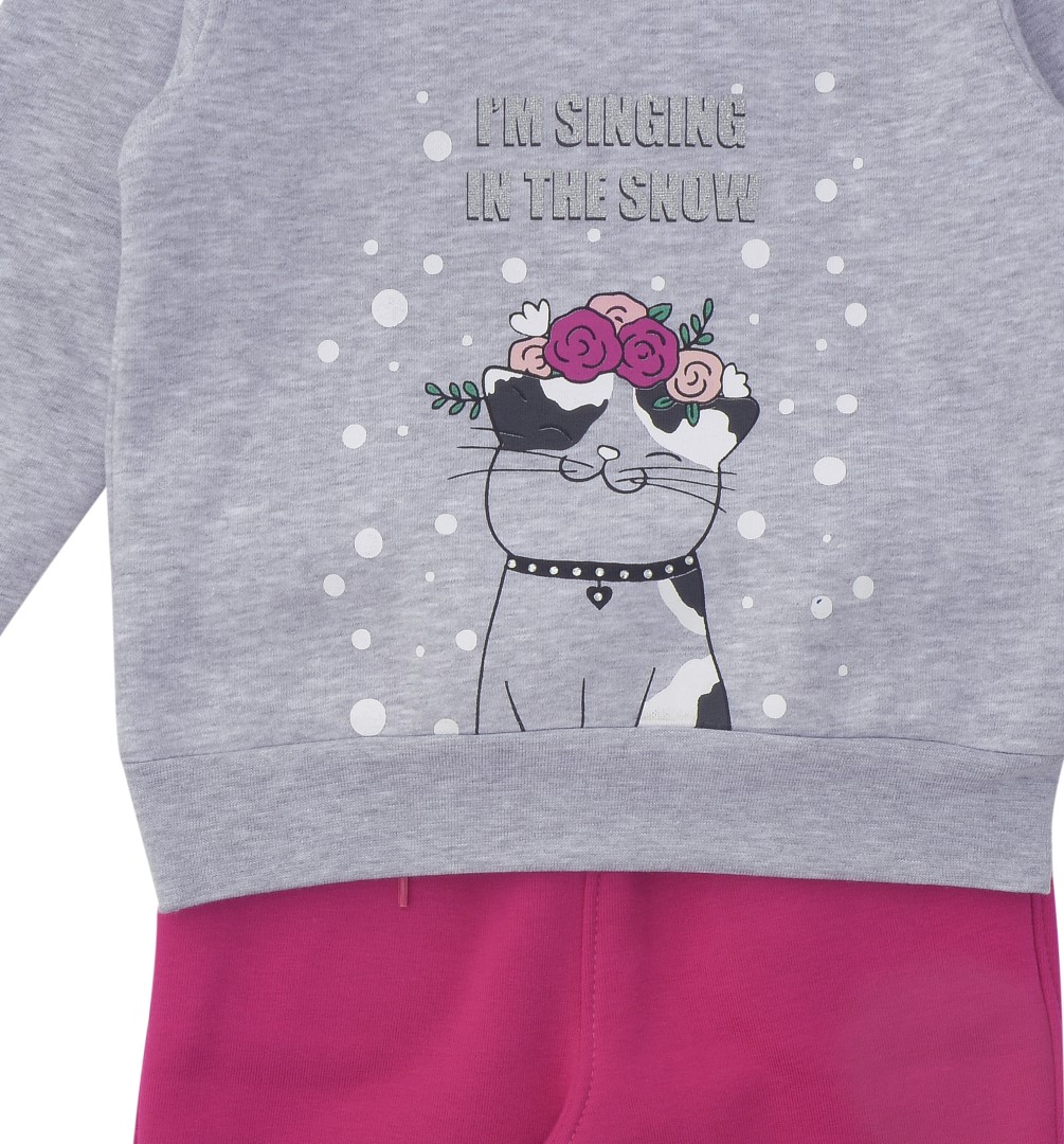 Funky Σετ Φόρμες για Bebe Κορίτσι Γκρι-Μελανζέ - Image 2