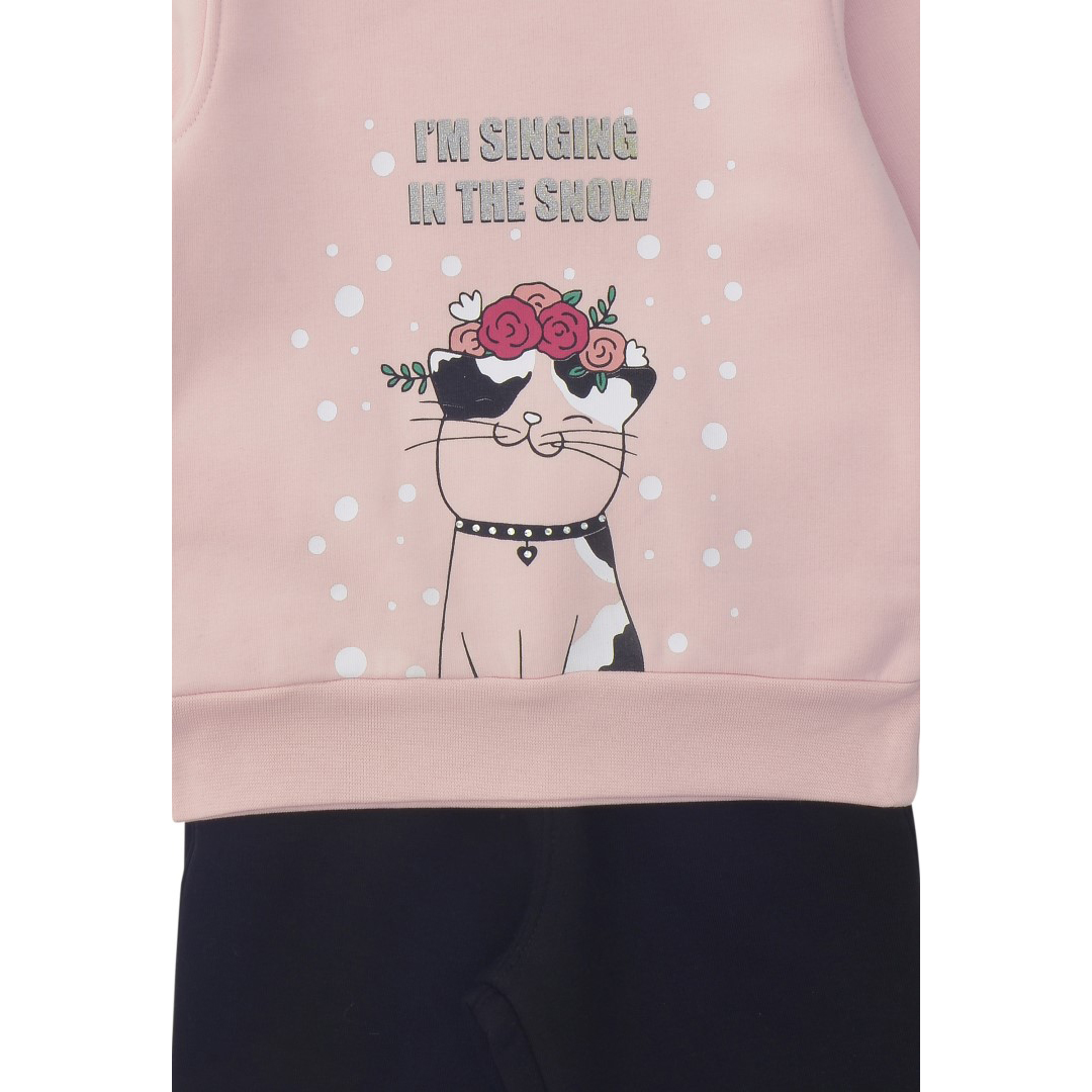 Funky Σετ Φόρμες για Bebe Κορίτσι Ροζ Πούδρας