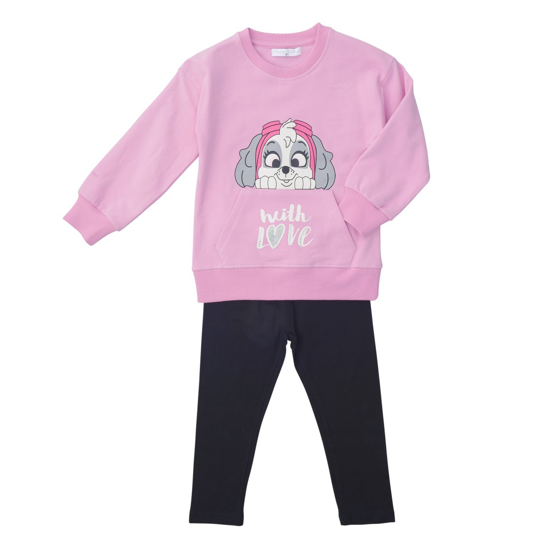 Funky Σετ Μπλούζα - Κολάν Bebe για Κορίτσι Γρανίτα-Μαύρο