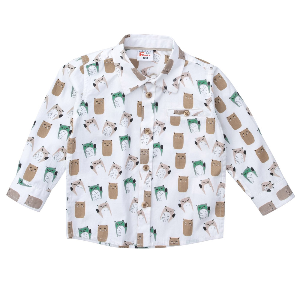 Funky Πουκάμισο Για Αγόρι Εκρού