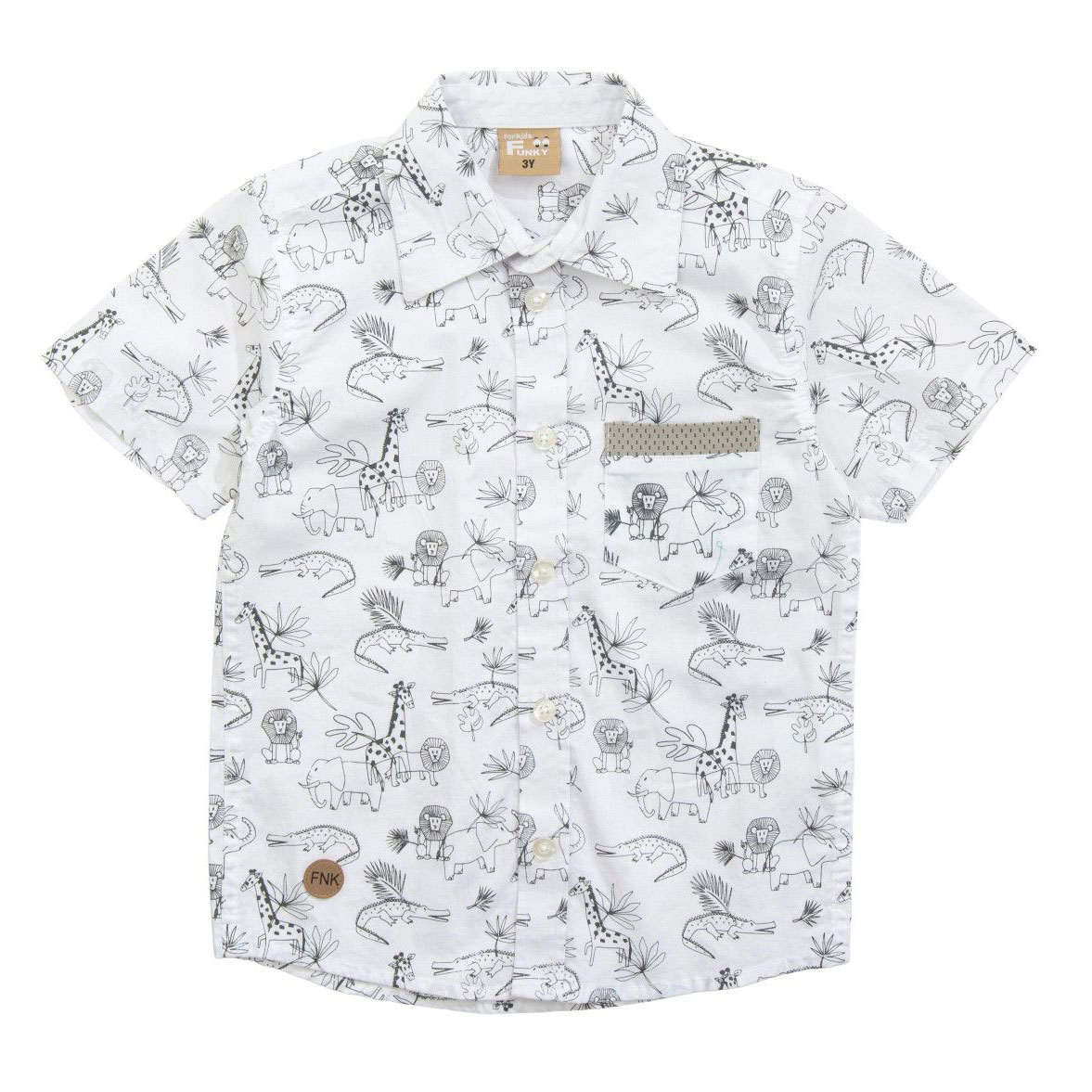 Funky Πουκάμισο Κοντομάνικο για Αγόρι Βαμβακερό