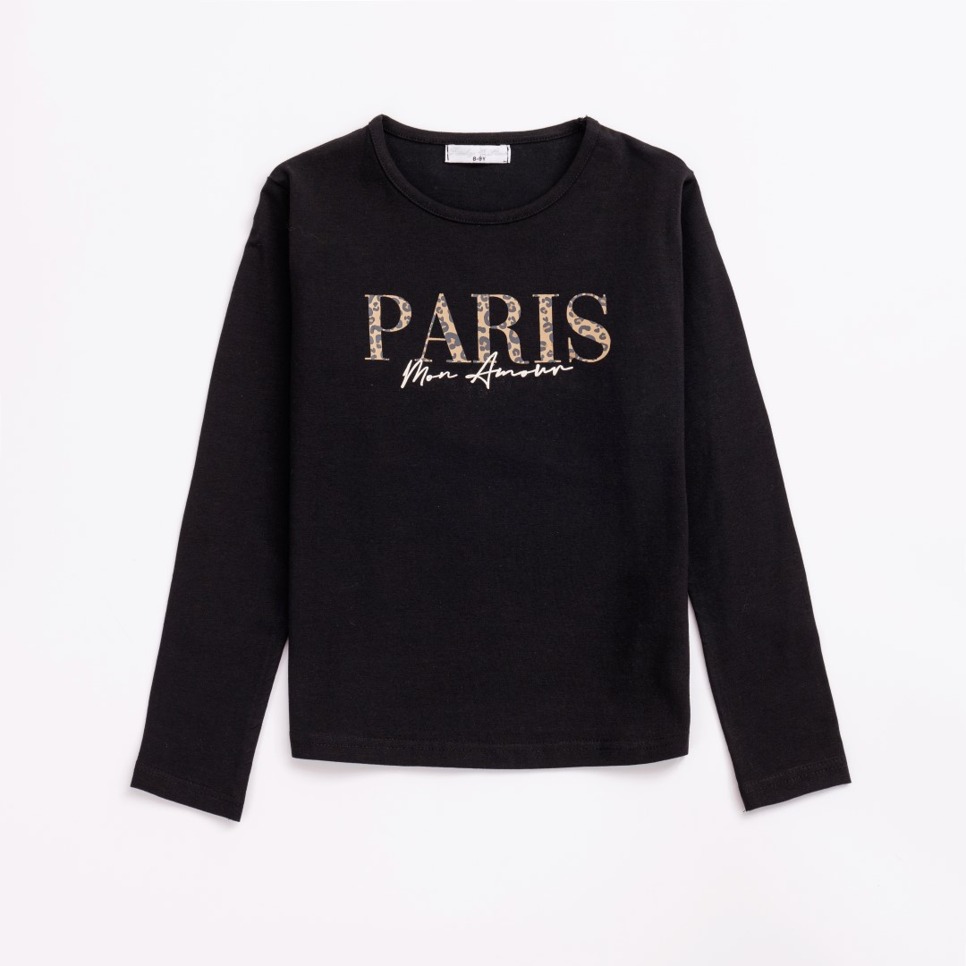 Funky Μπλούζα μ/μ για κορίτσι σε μαύρο