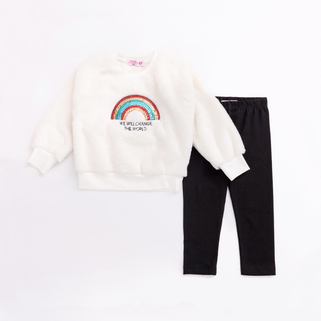 Σετ μπλούζα γούνα με κολάν,Funky