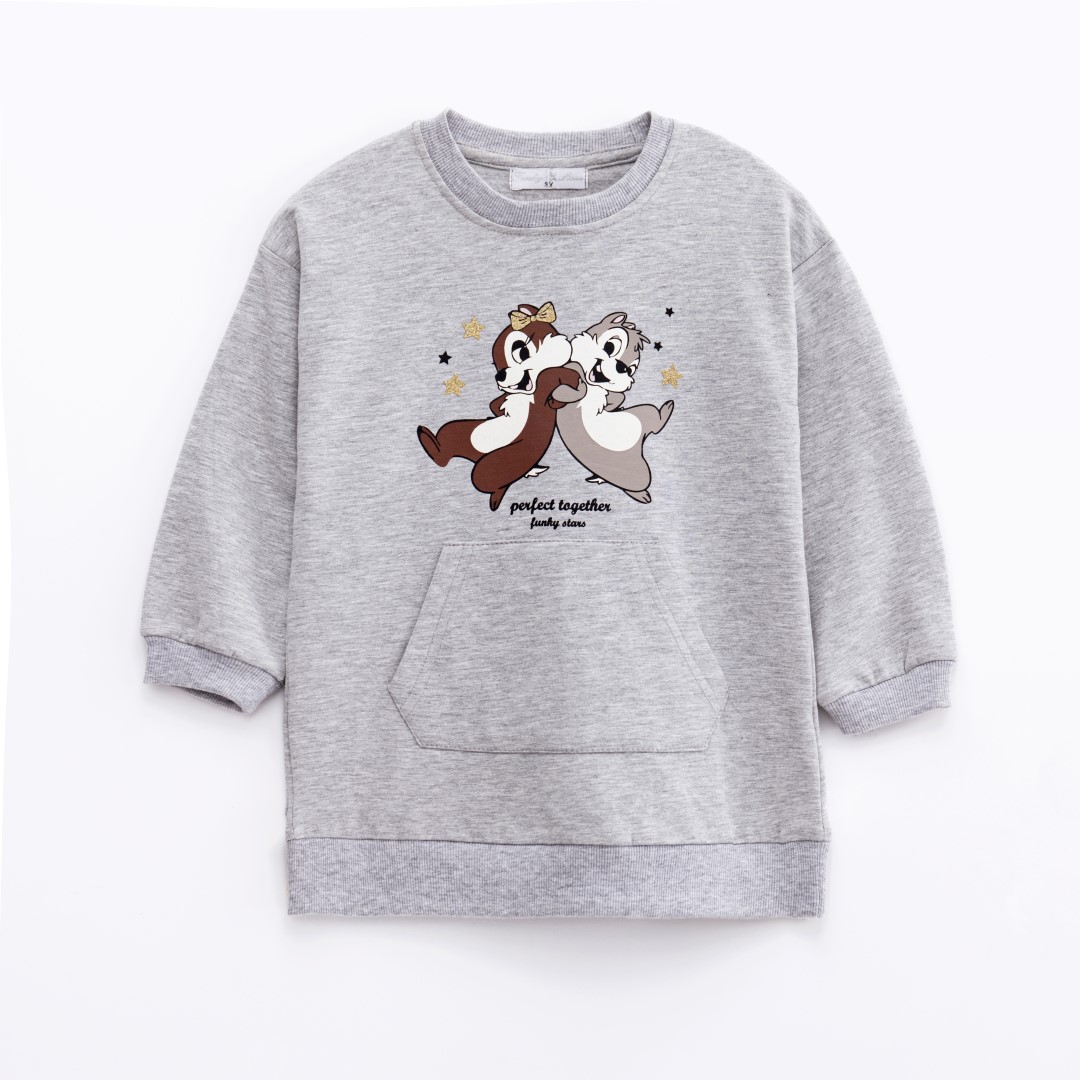 Funky Φόρεμα για κορίτσι φούτερ σε  γκρί