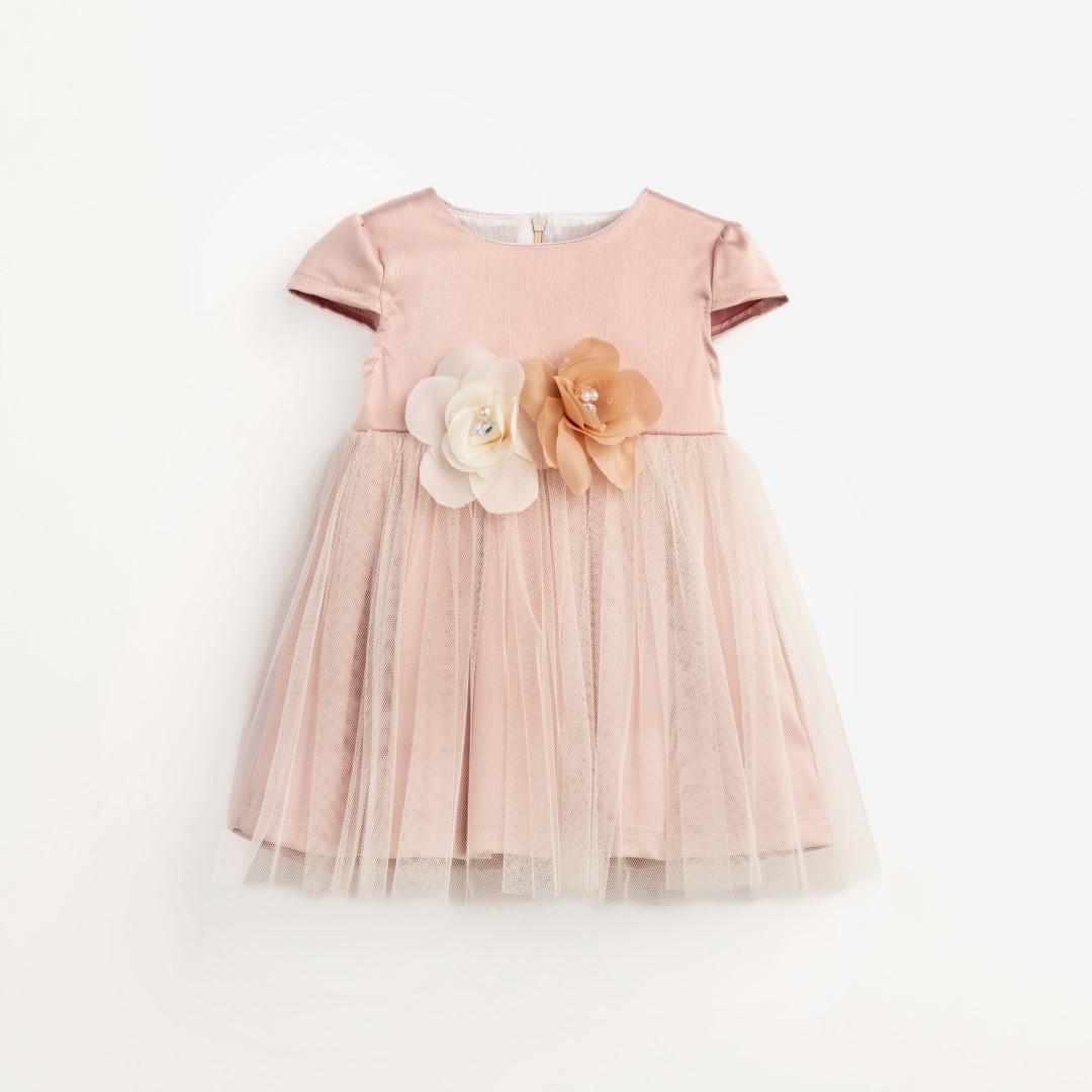 Φόρεμα σατέν+τούλι