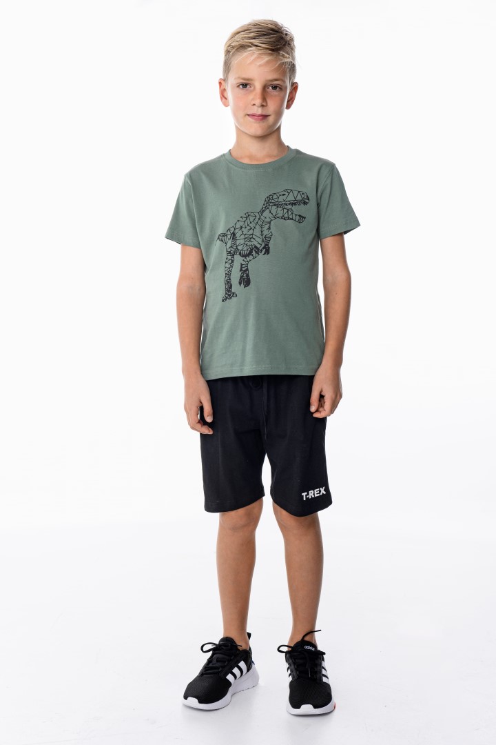 Σετ μακό αγόρι χακί/μαύρο