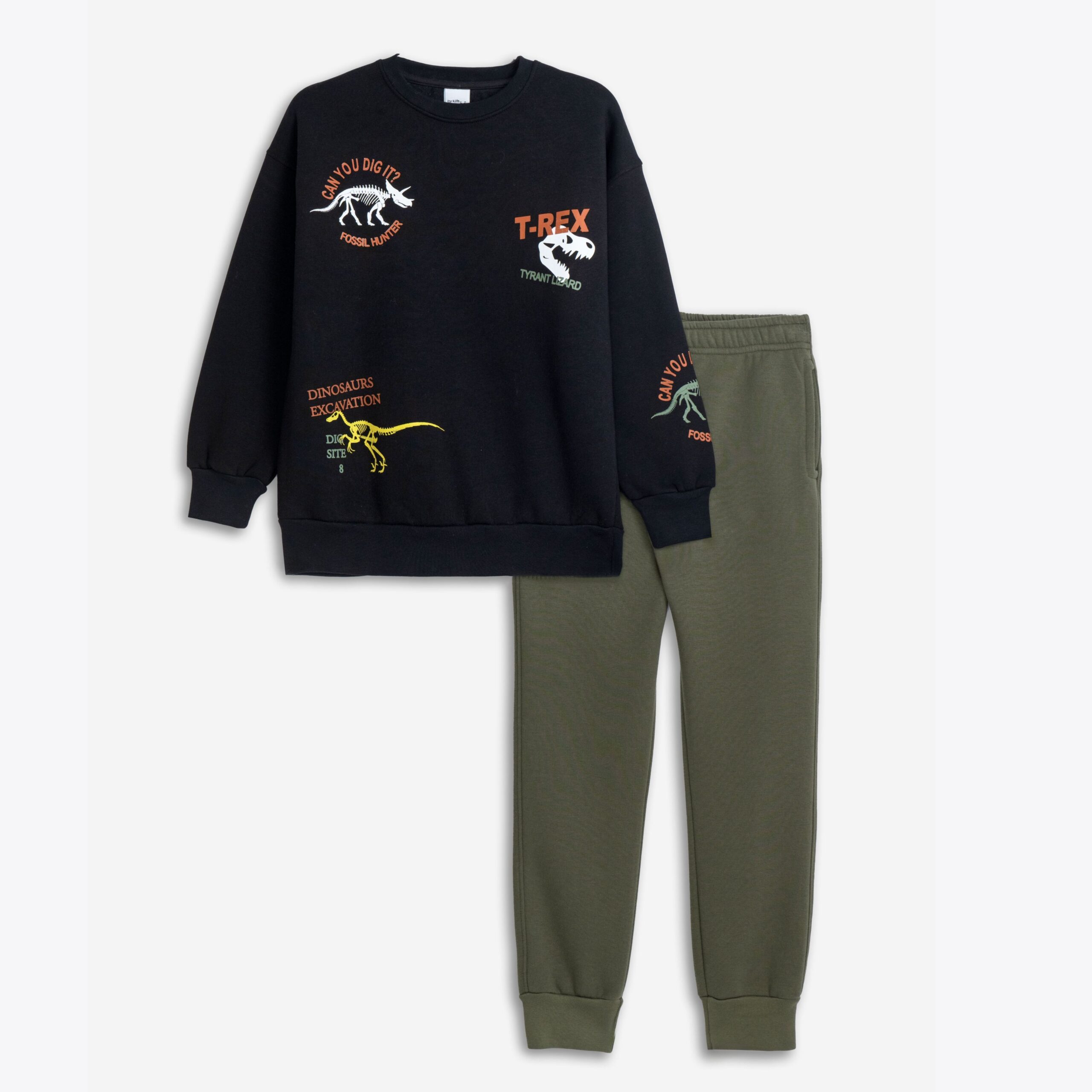 Φορμα φουτερ αγόρι μαυρο/χακι