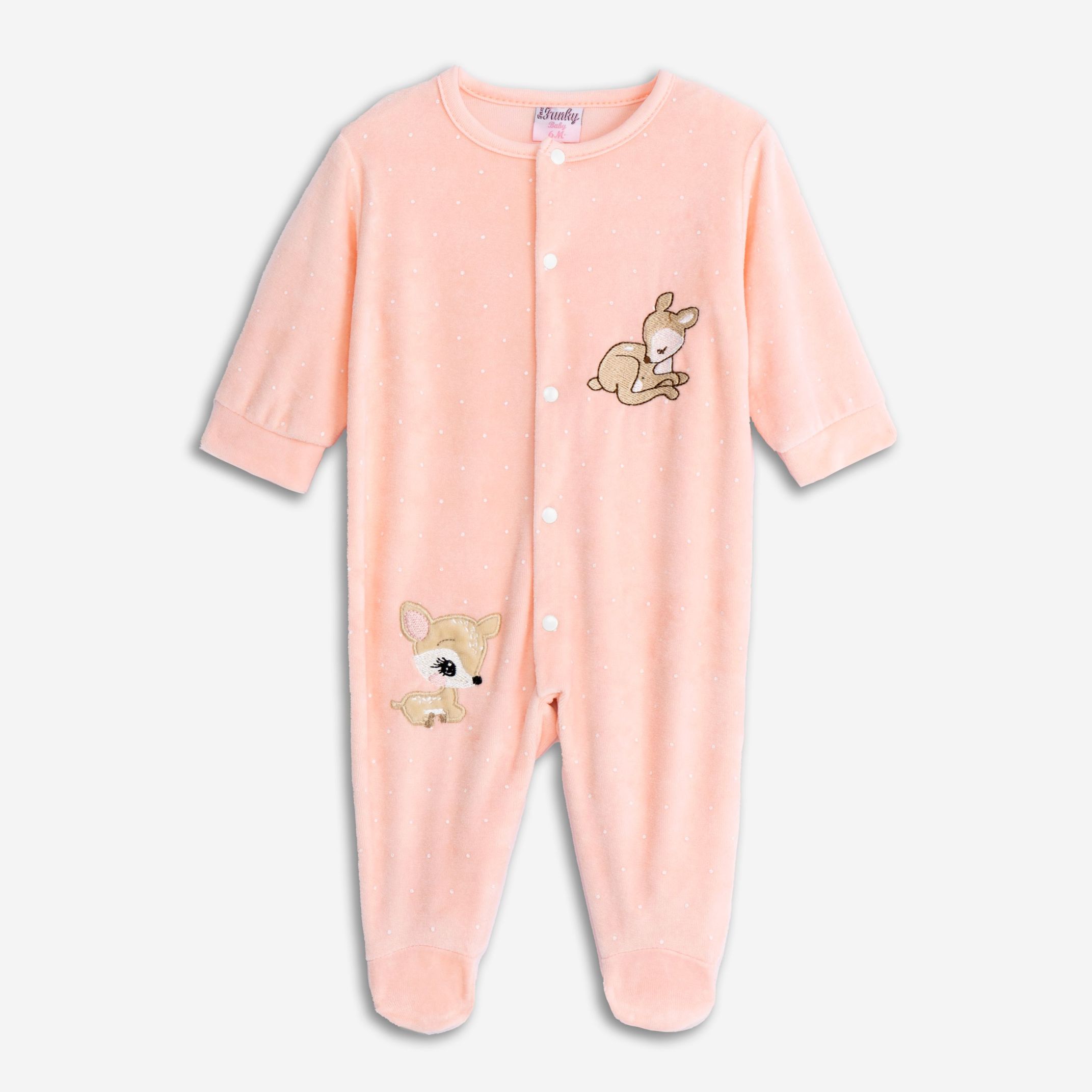 Φορμακι μακρυμανικο βελουτε κοριτσι ροζ σομον