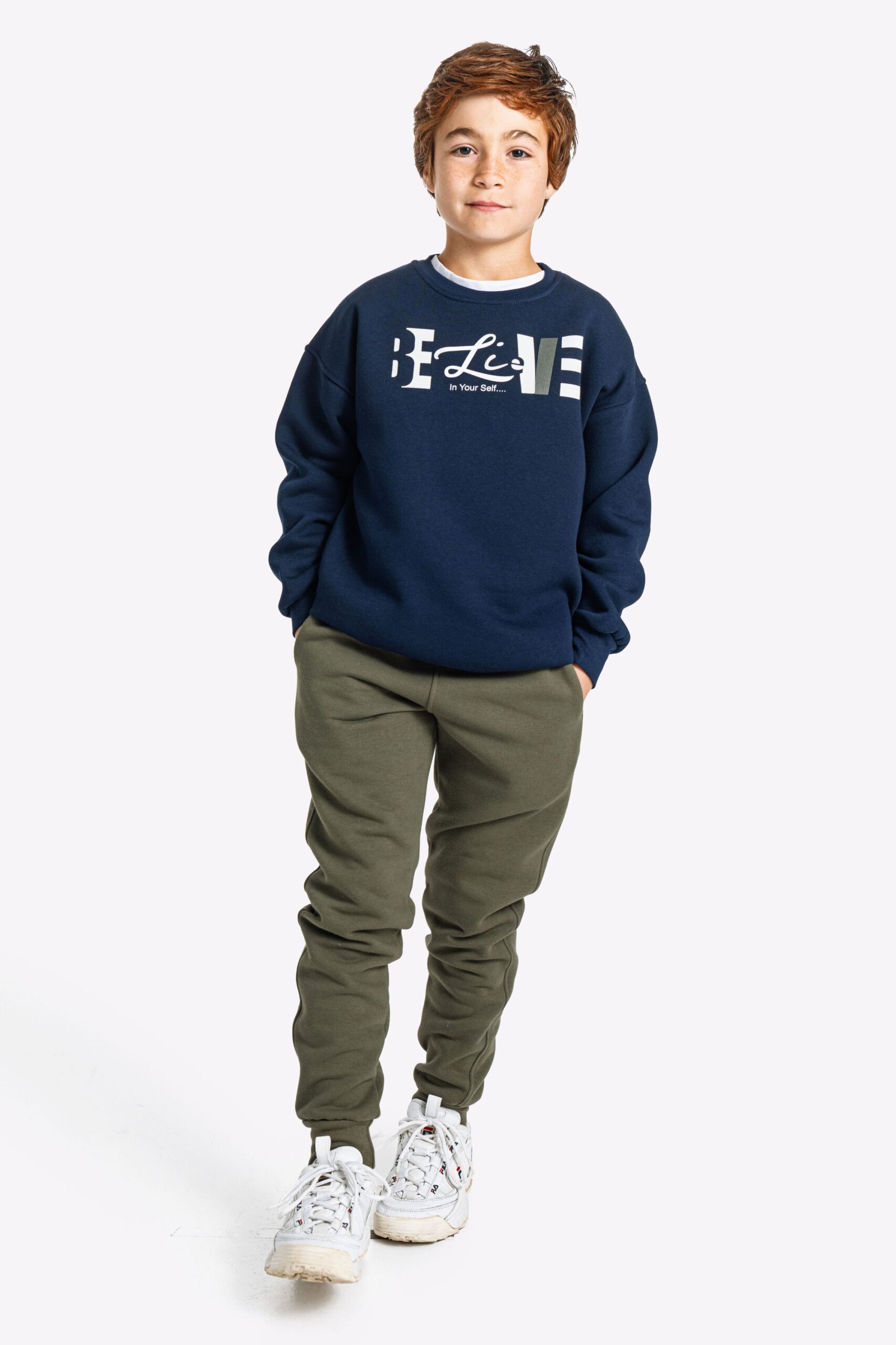 φορμα φουτερ αγορι μπλε/χακι