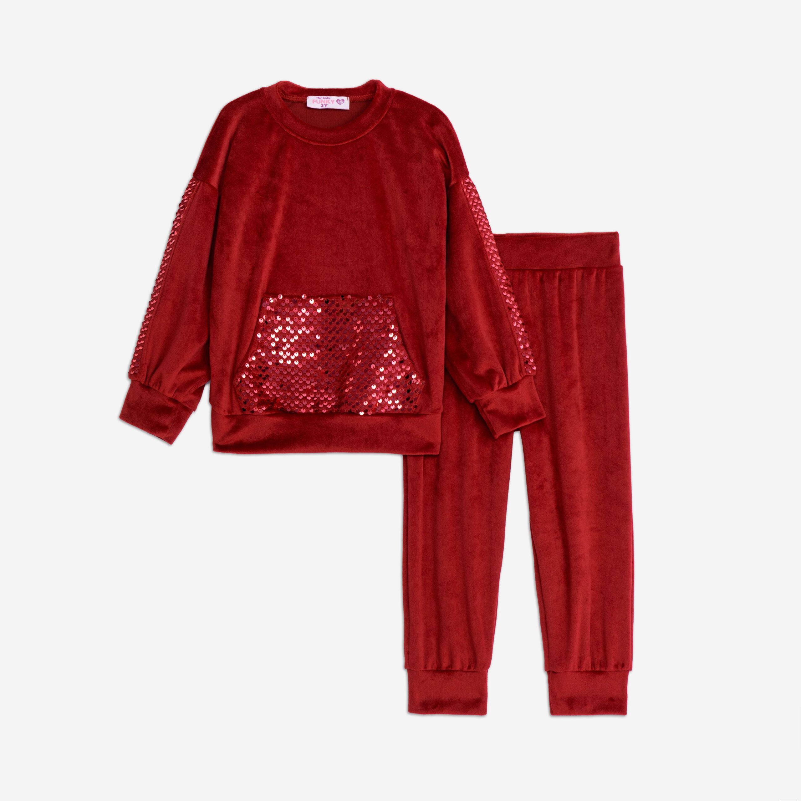 Φορμα βελουτε κοριτσι βυσσινι