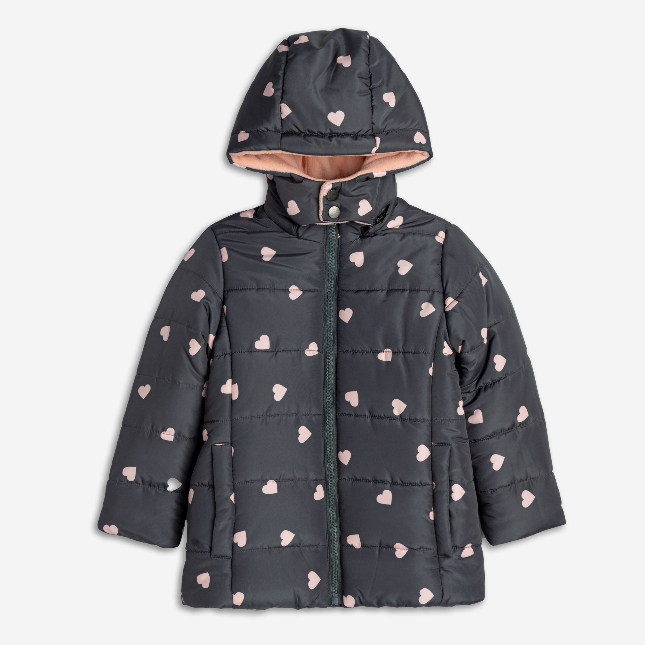 Μπουφάν  κοριτσι ανθρακι-ροζ