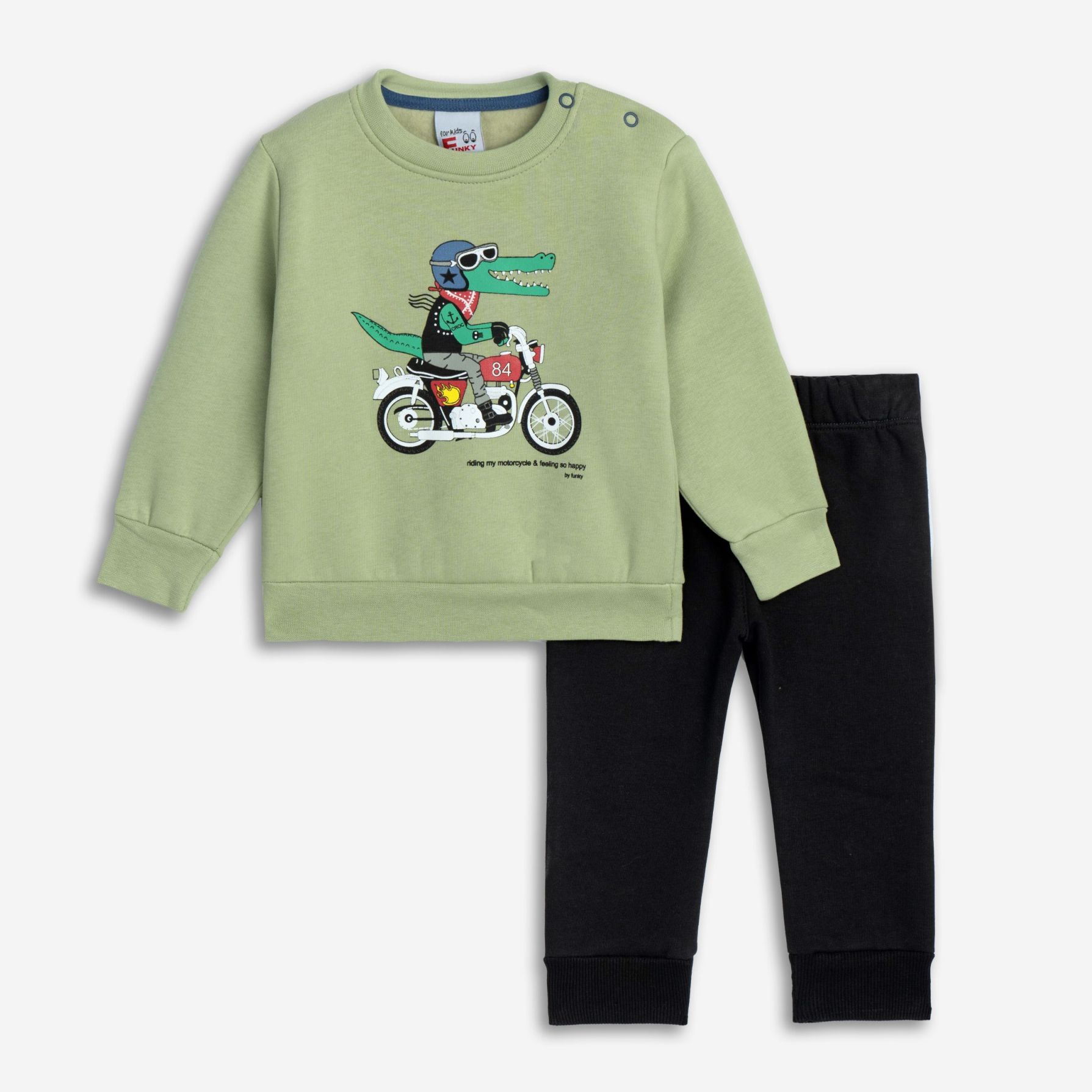 Φορμα φουτερ εισαγ. μηνων αγορι σε aloe wash/μαυρο