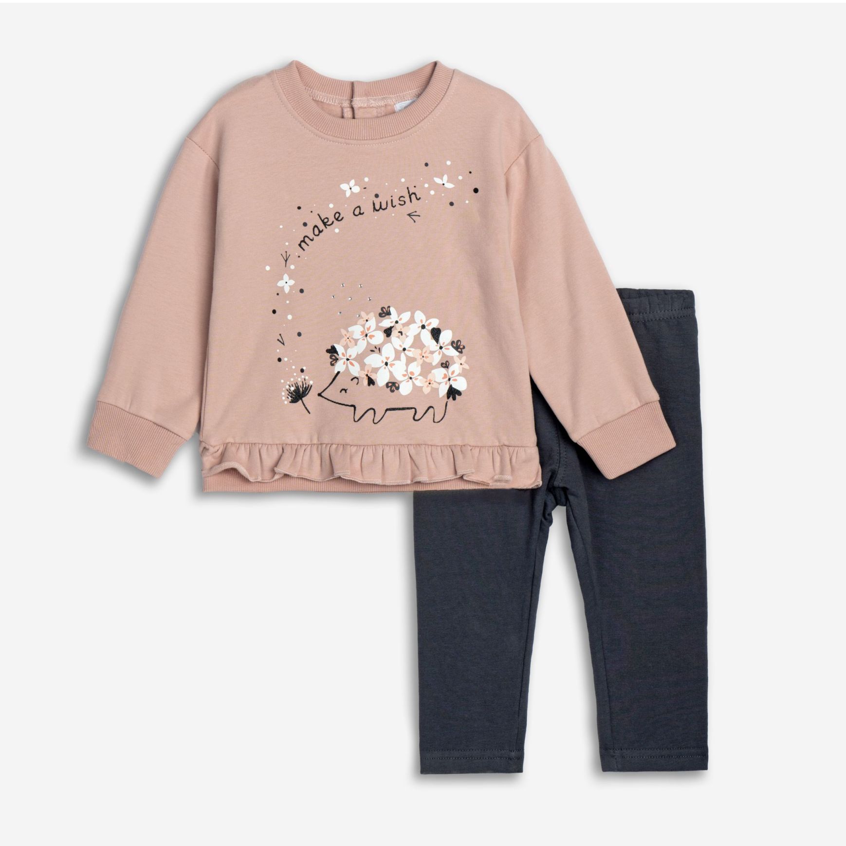 Μπλουζοφορεμα+κολαν μηνων κοριτσι nostalgia/ανθρακι