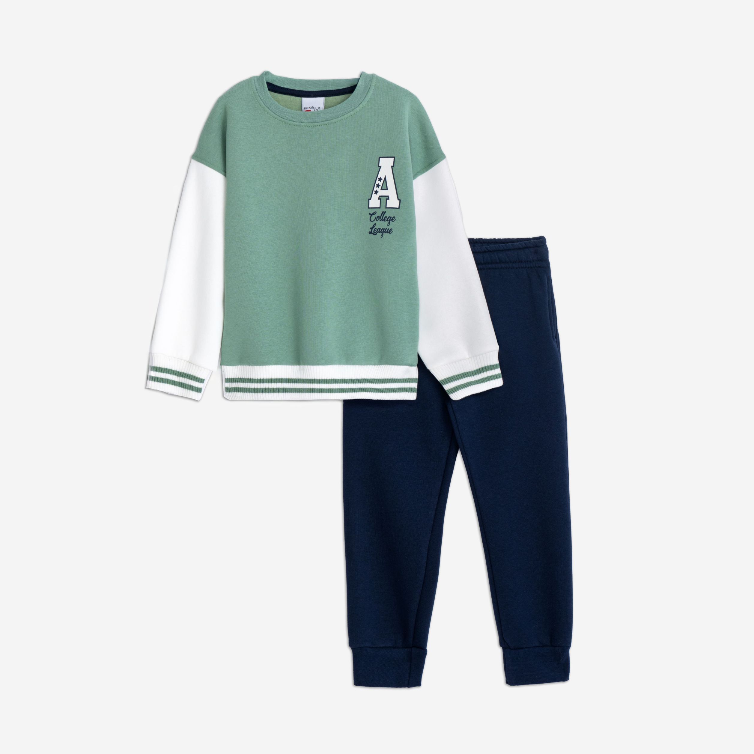 φορμα φουτερ αγορι greenland-εκρου/μπλε