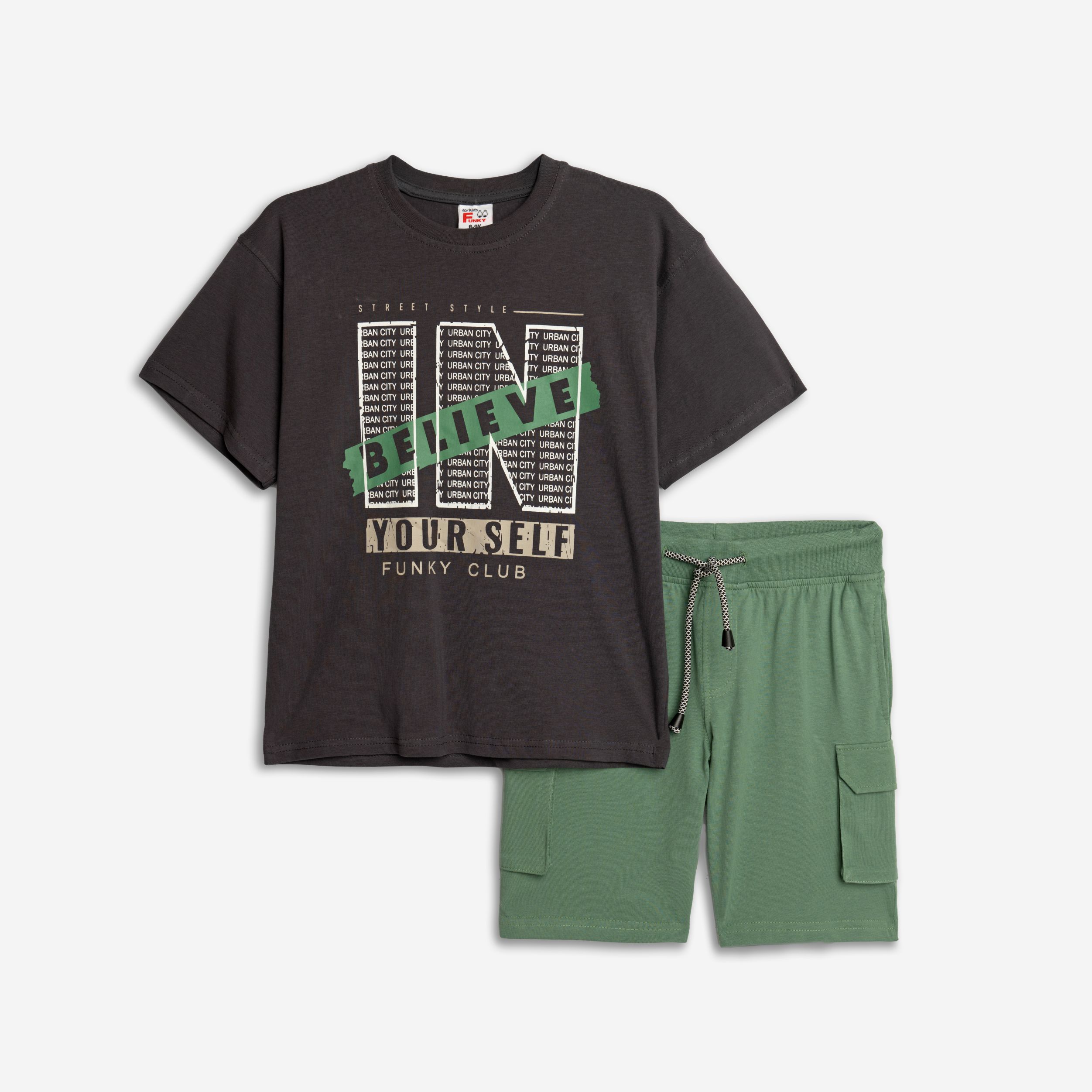 Σετ φουτερ αχν. Αγορι ανθρακι/garden