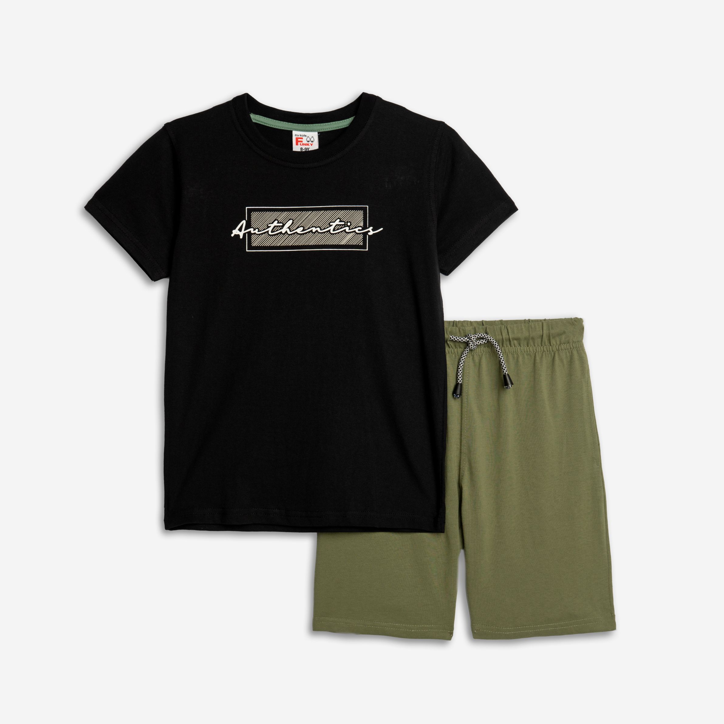 σετ μακο αγορι οε μαυρο/χακι