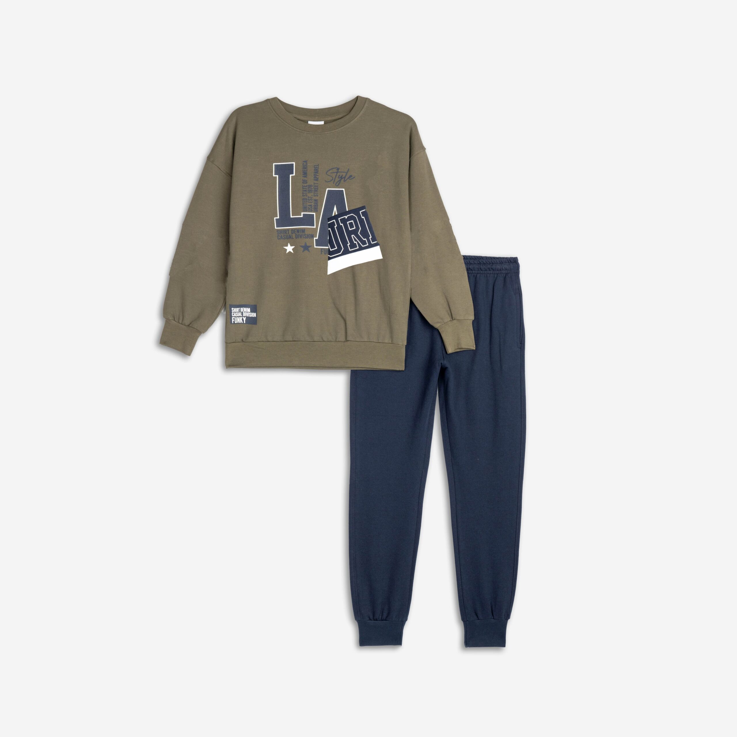 φορμα φουτερ αχν. αγορι χακι-μπλε