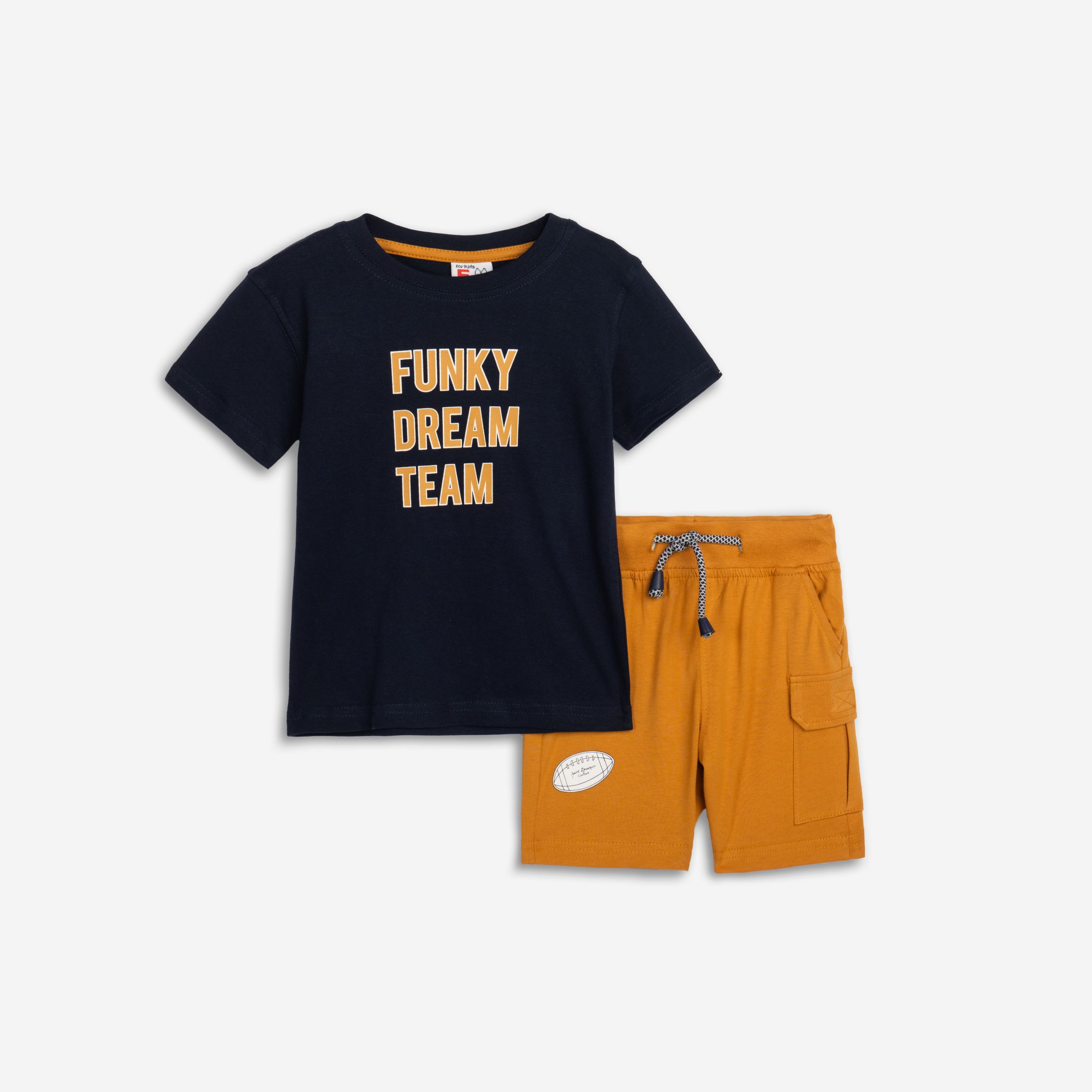 Σετ μακο για αγορι 2-6 ετων σε χρωμα μπλε/τζιντζερ