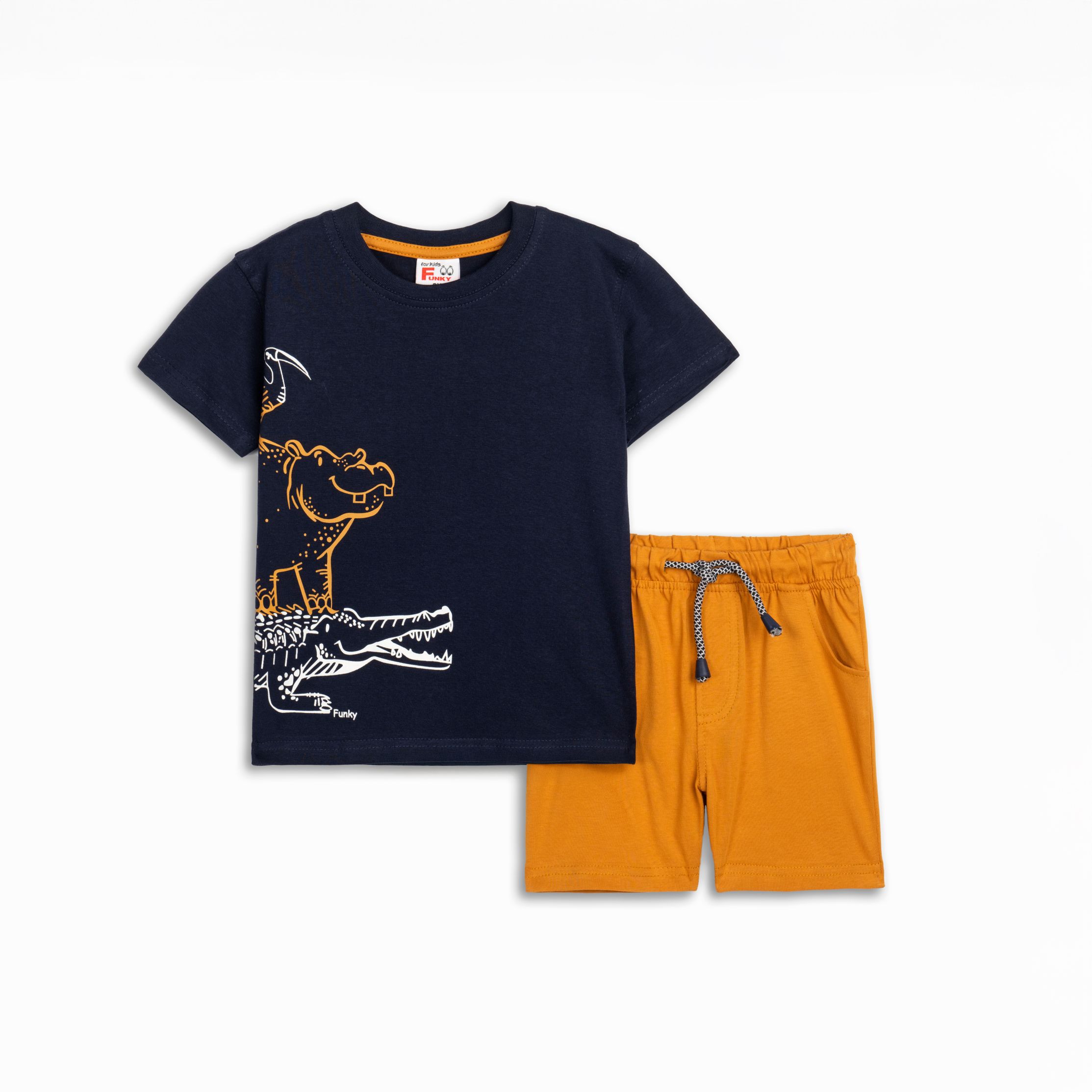 Σετ μακο για αγορι 2-6 ετων οε σε μπλε/τζιντζερ