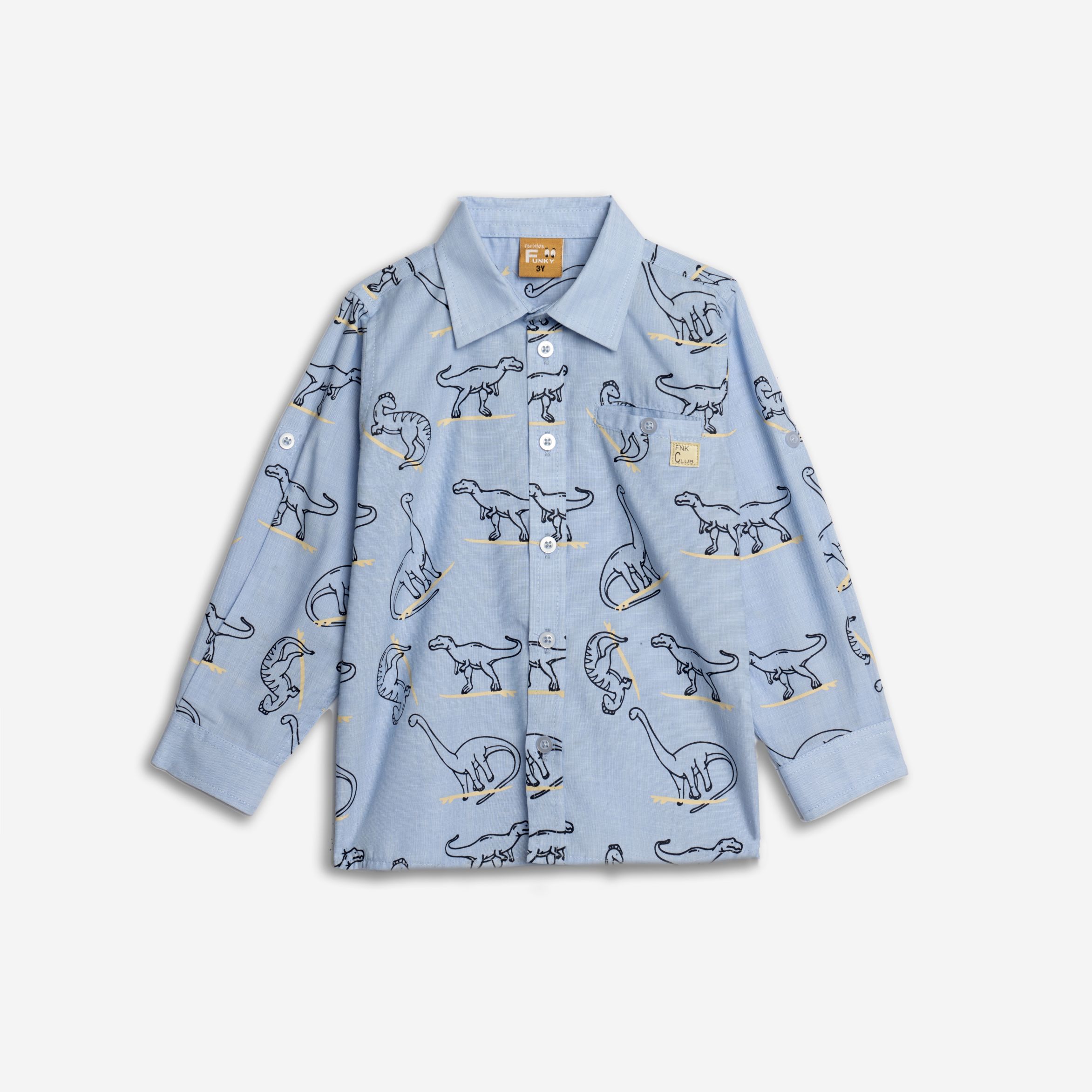 Πουκαμισο μμ αγορι γαλαζιο allover