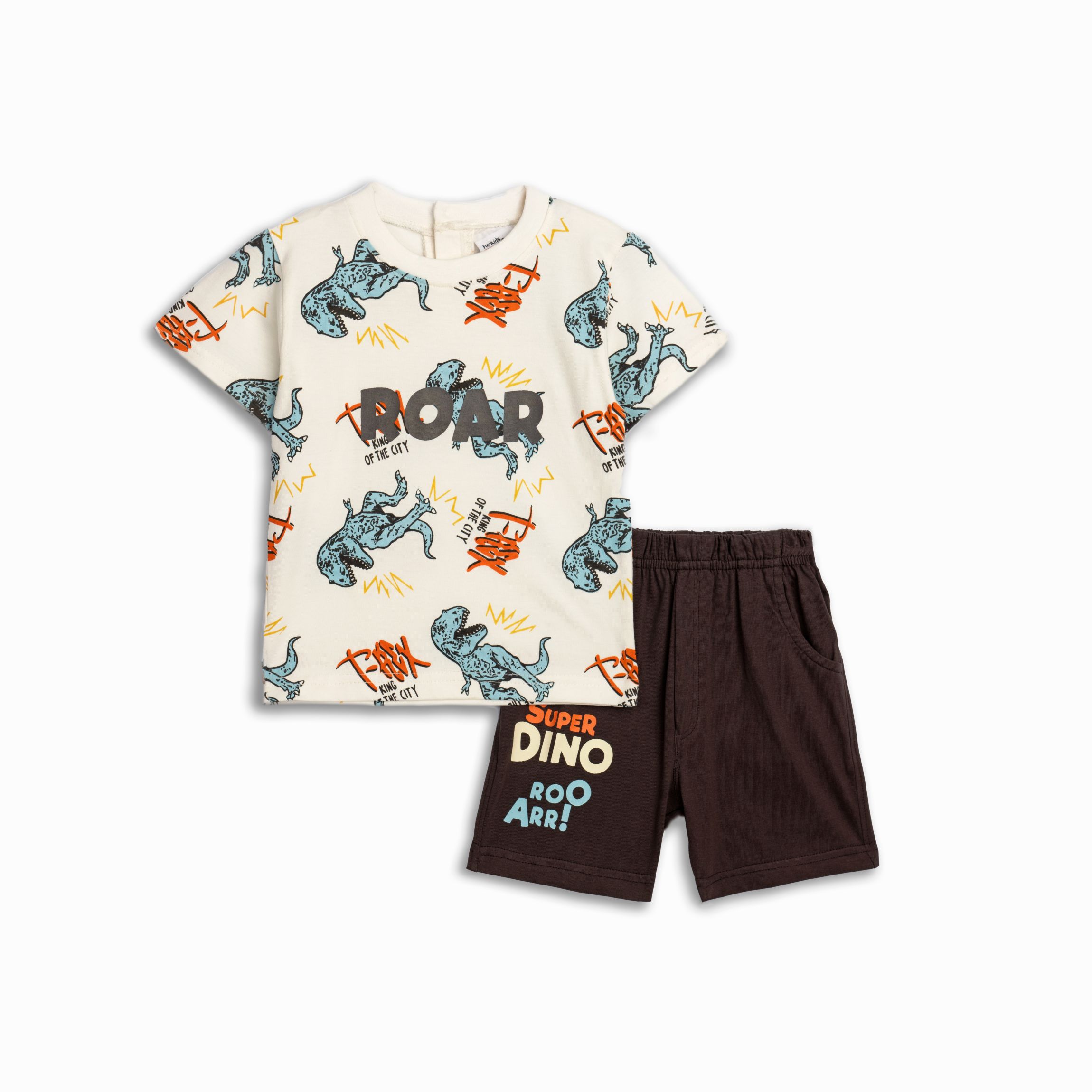 Σετ μακο αγορι μηνων εκρου allover/ανθρακι