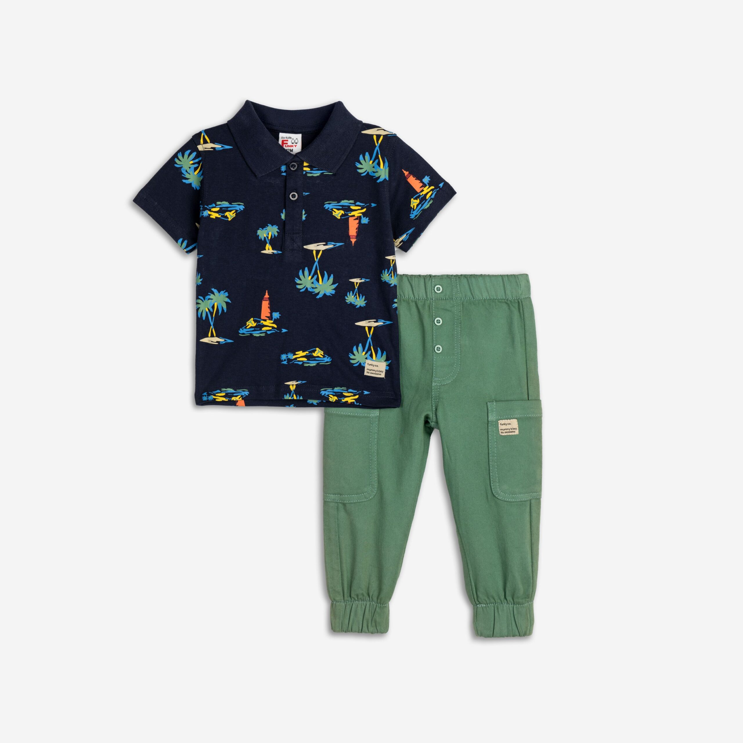 Σετ μπλουζα κμ +παντελονι φουτερ τζιν αγορι