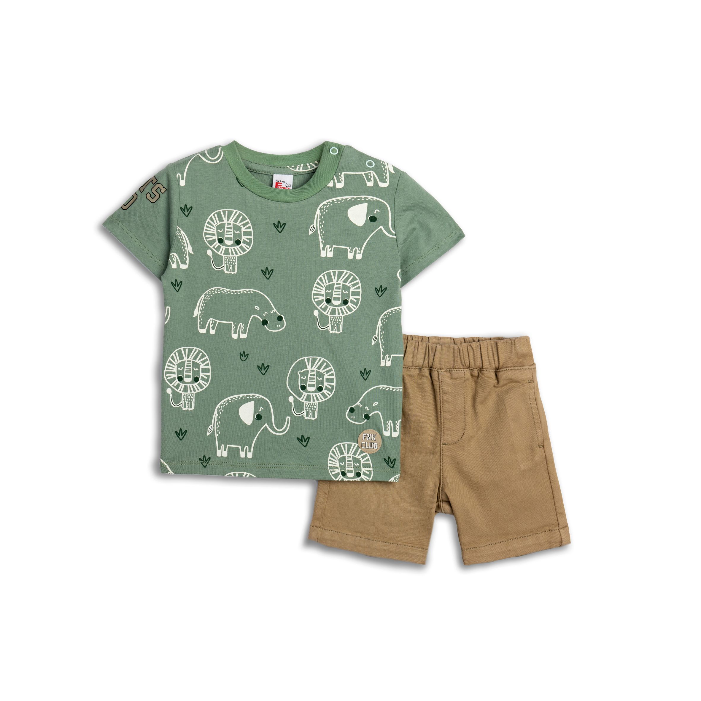 Σετ μπλουζα κμ+βερμουδα αγορι μηνων garden/tuffet