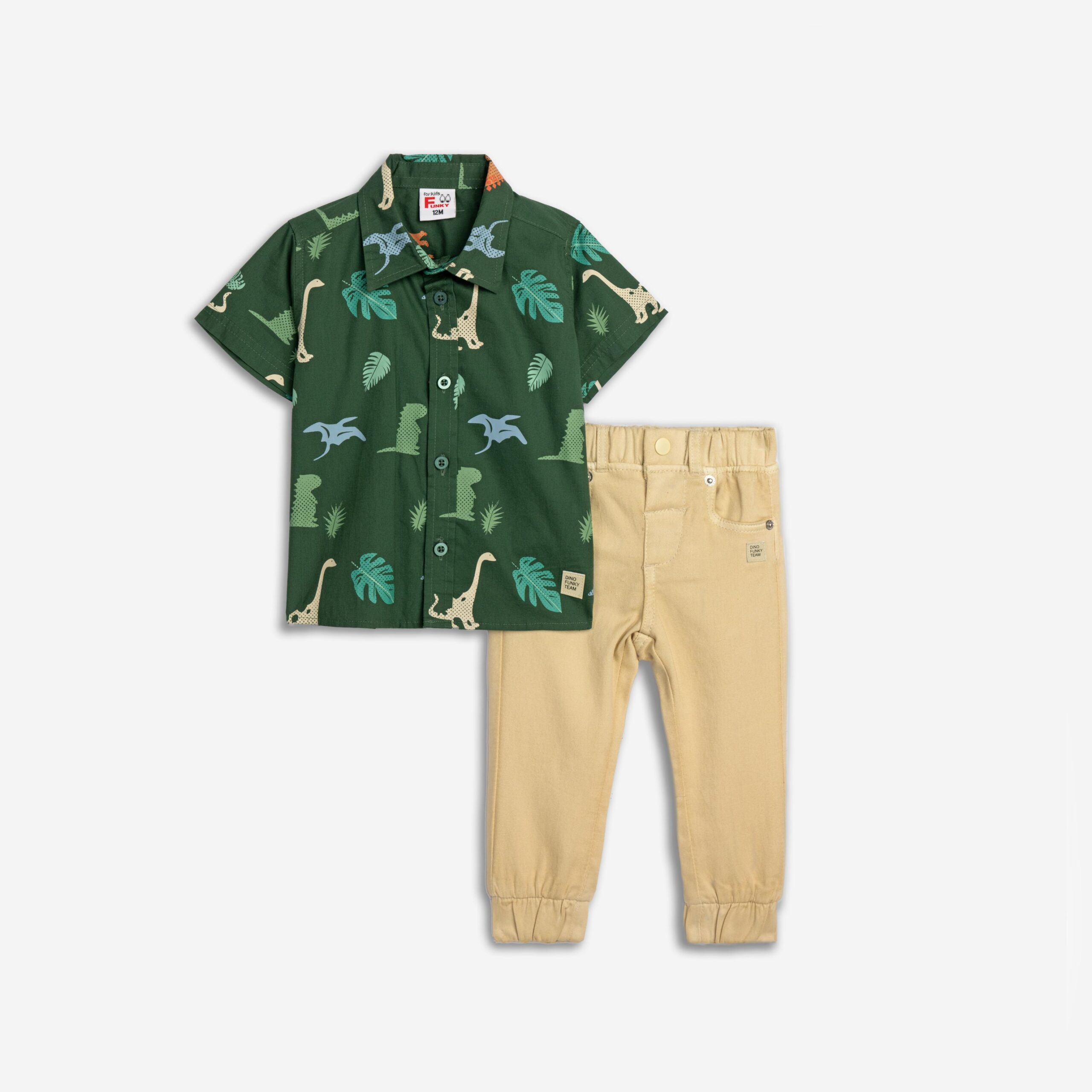 Σετ πουκαμισο κοντομανικο με παντελονι για αγορι