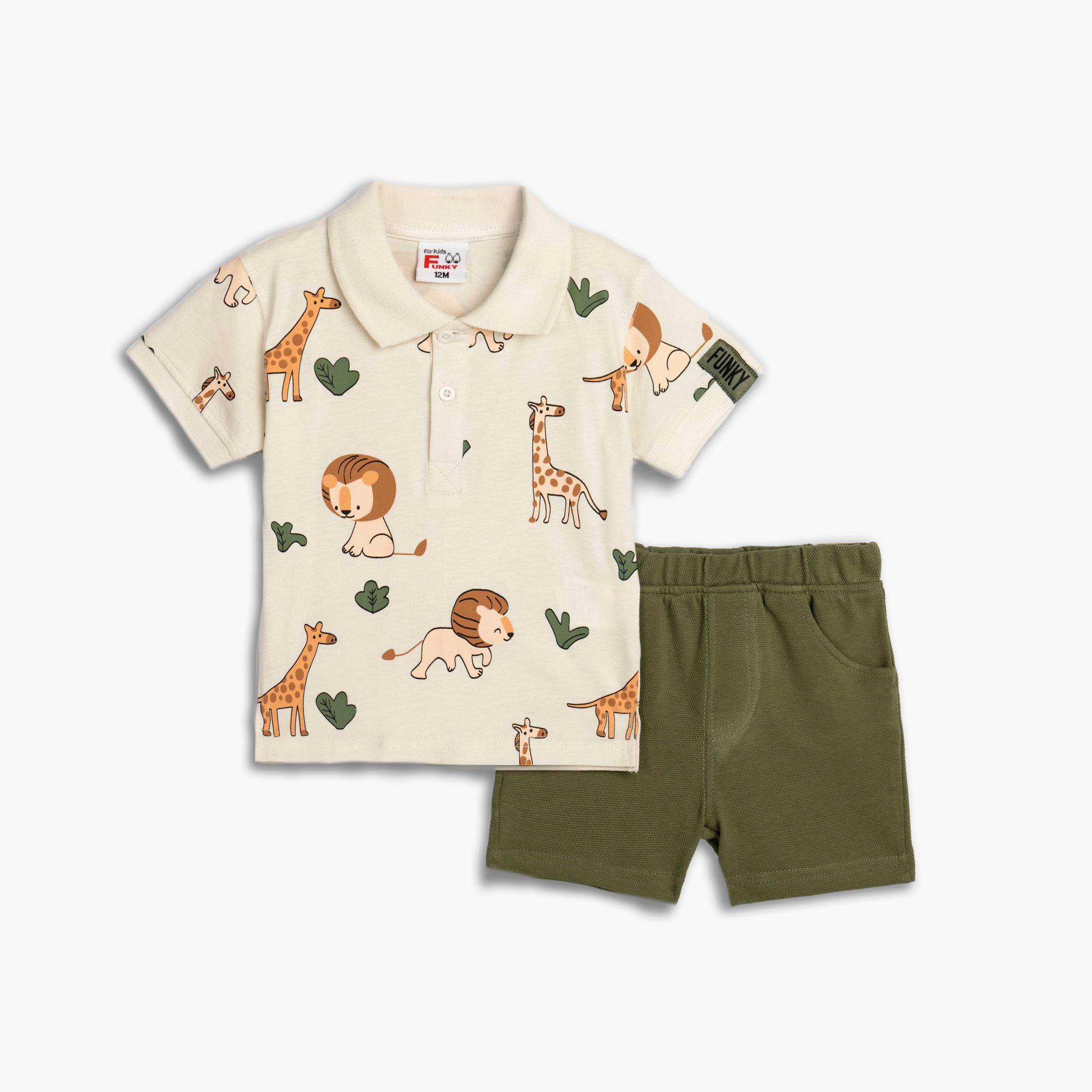 Σετ μπλουζα πολο κμ+ βερμουδα πικε αγορι