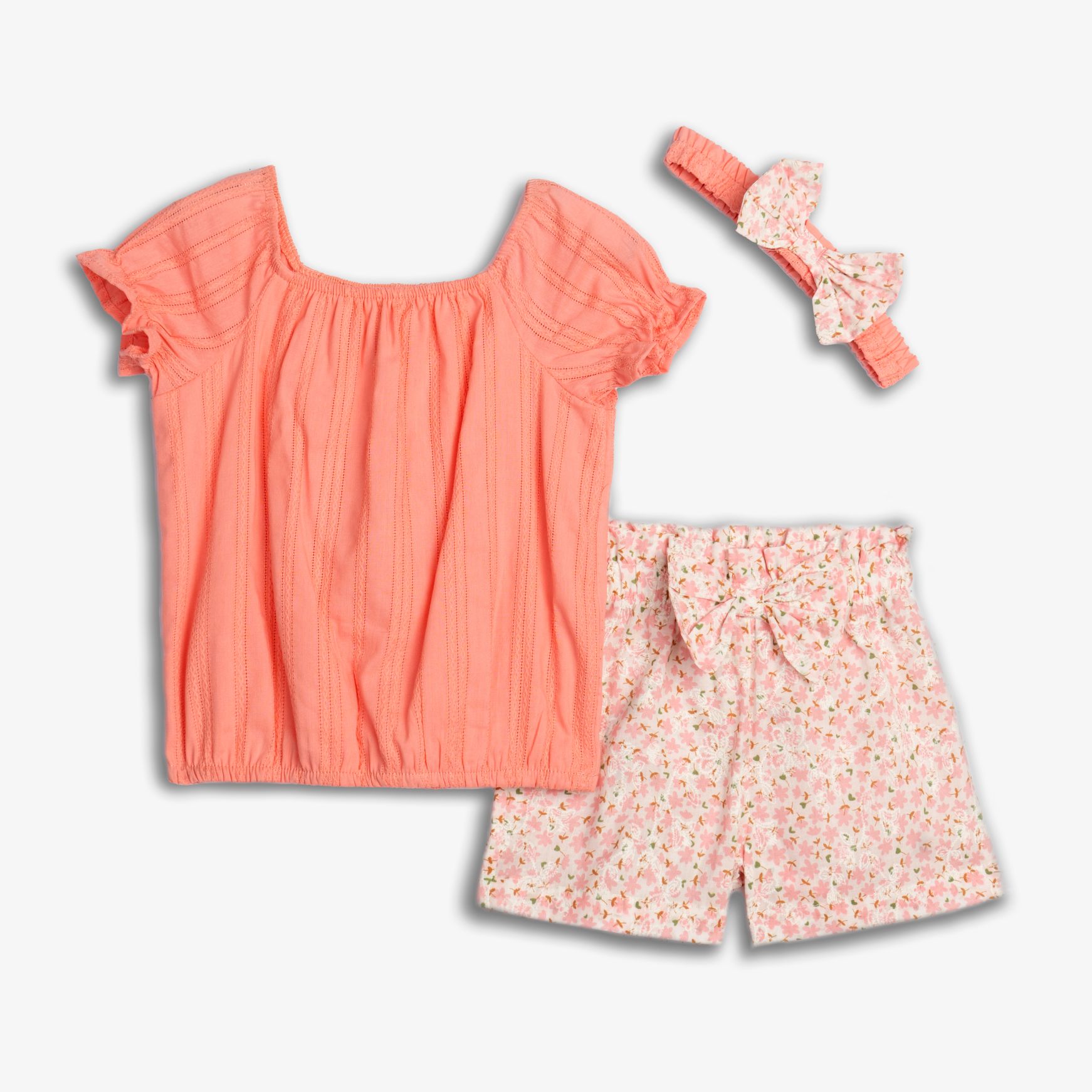 Σετ μπλουζα με σορτς και κορδελα για κοριτσι