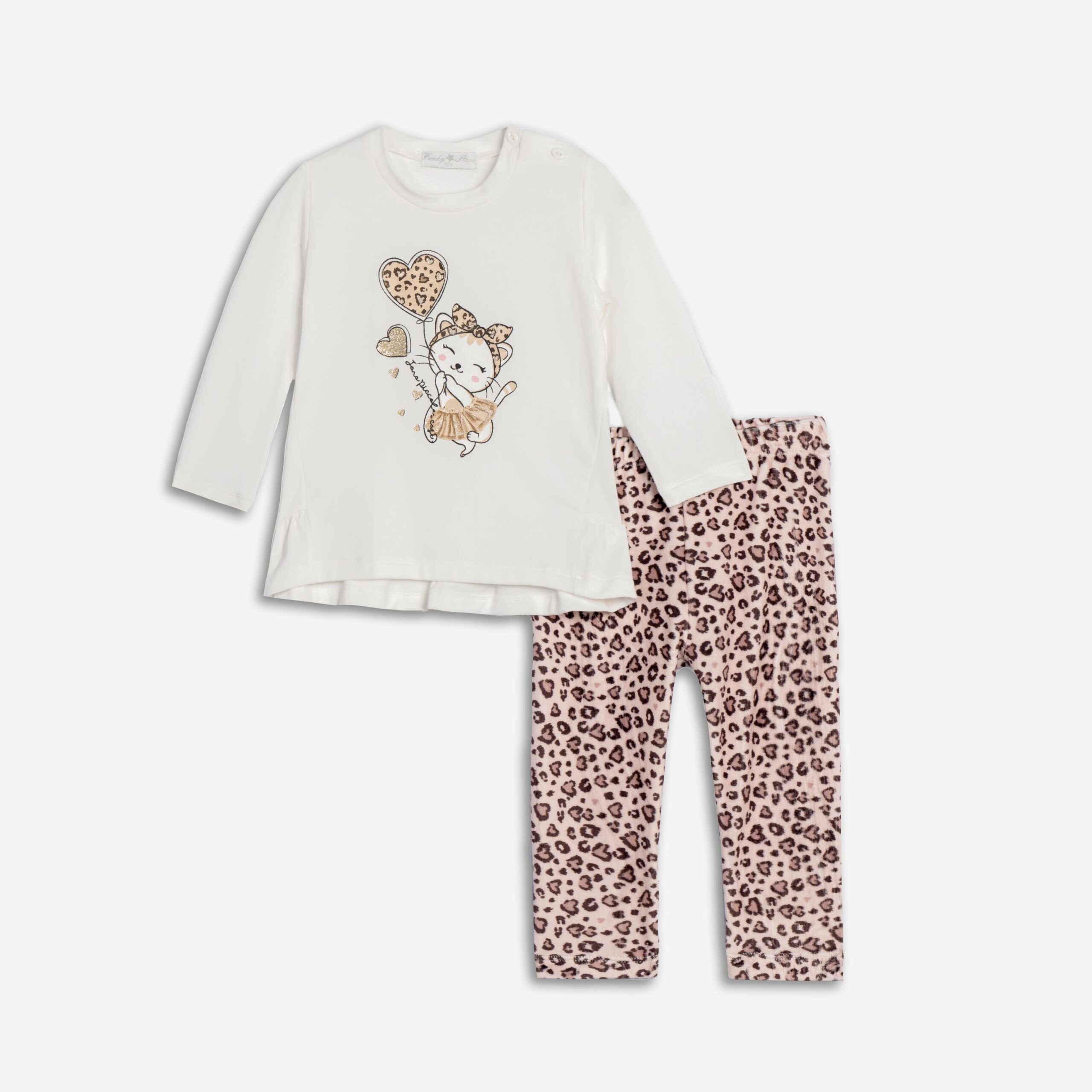 Σετ μπλουζοφόρεμα+κολάν μηνών για κορίτσι