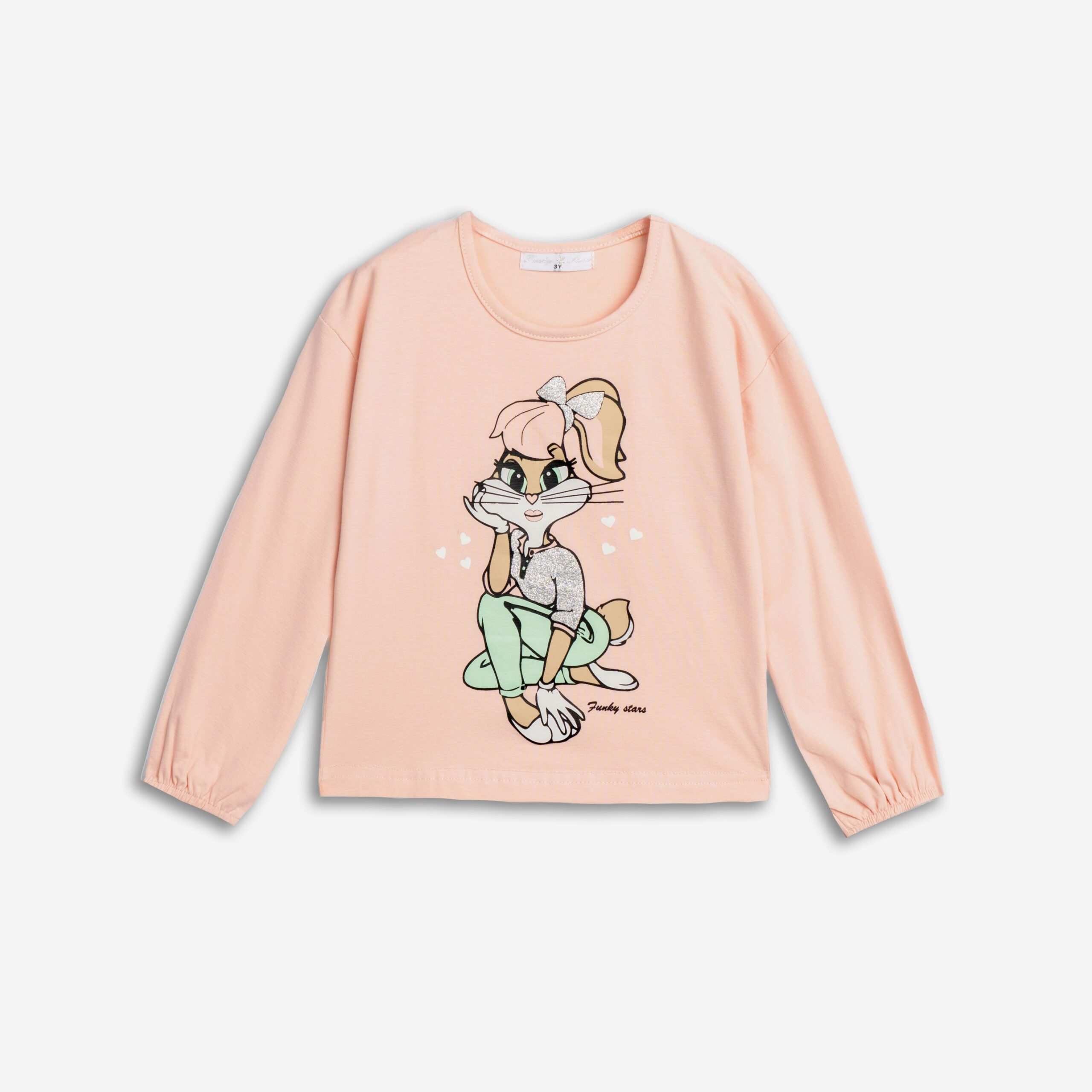 Μπλούζα για κορίτσι σε χρώμα εκρού με τύπωμα