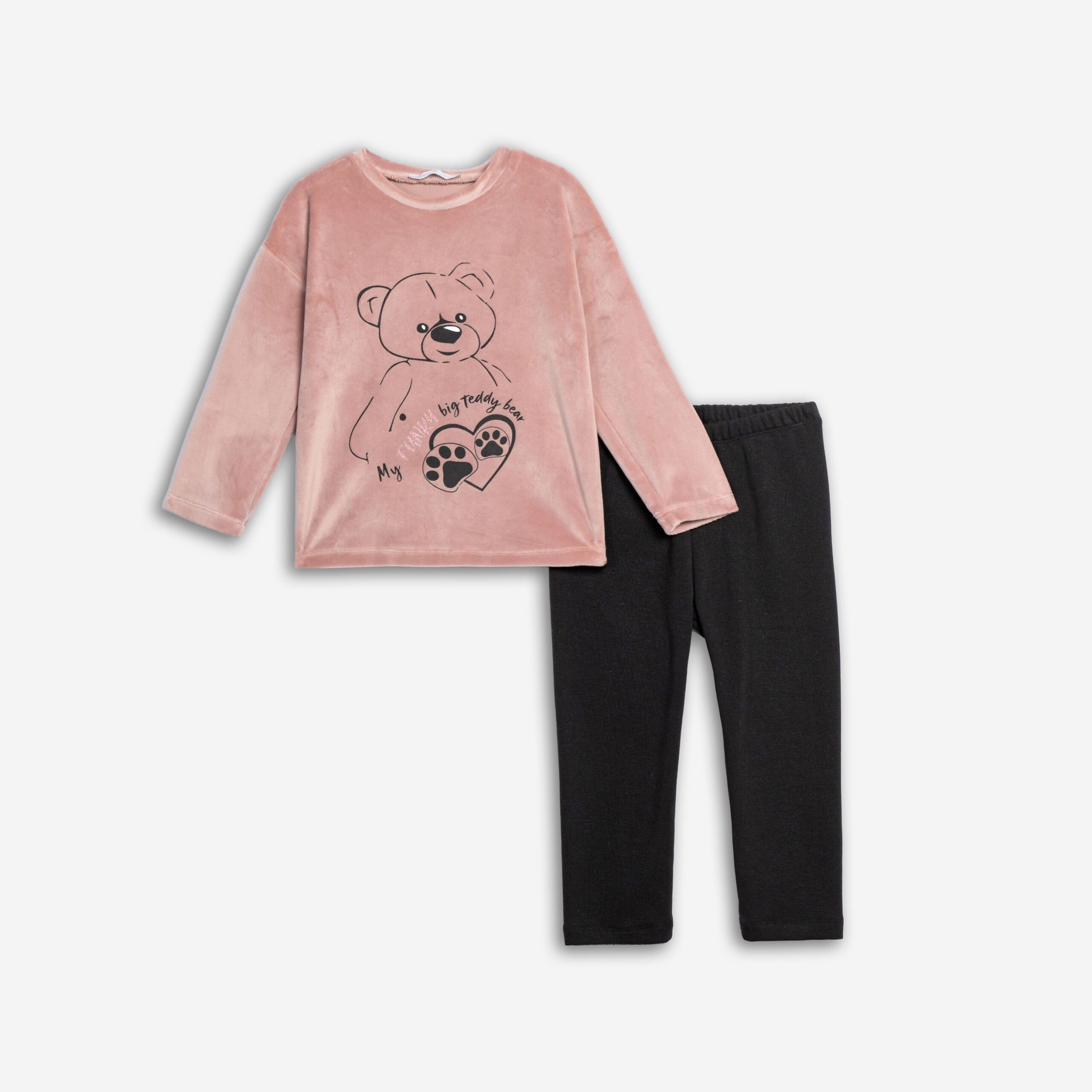 Μπλουζοφόρεμα με κολάν βελουτέ για κορίτσι