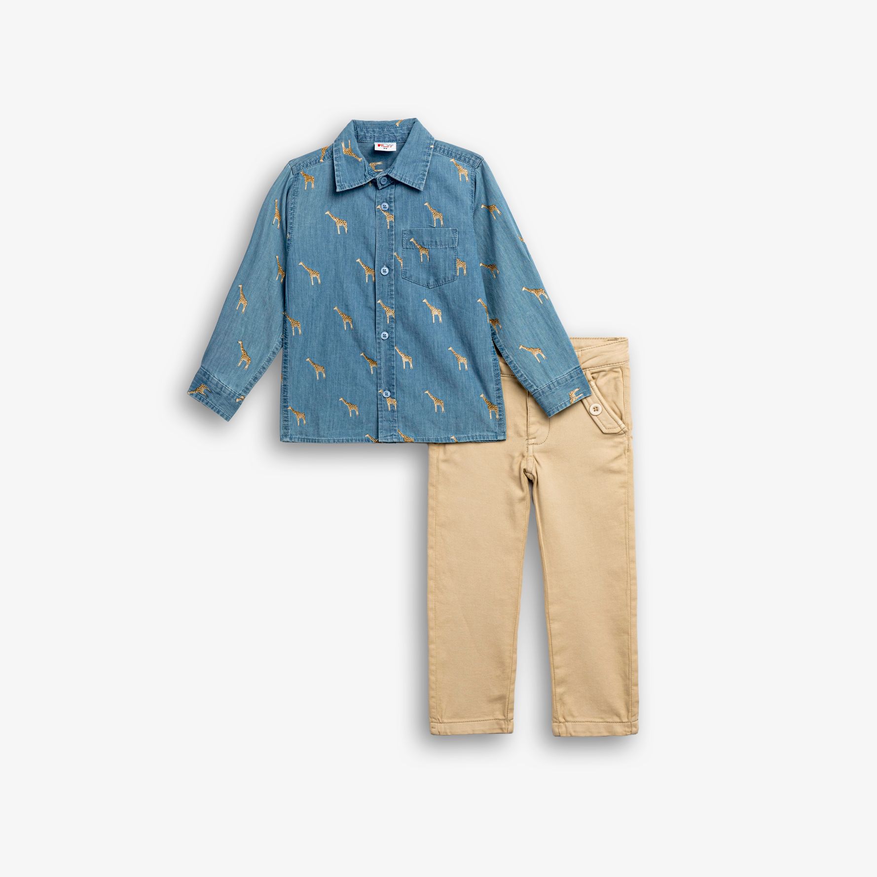 Σετ πουκάμισο+παντελόνι bebe αγόρι